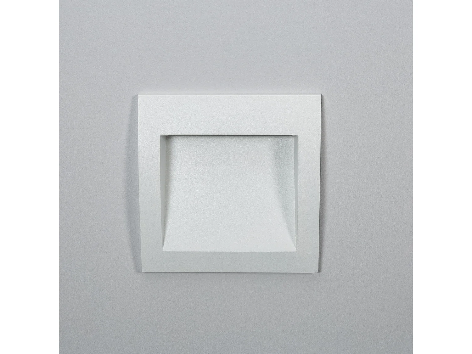 Baliza Exterior LED 4W Empotrable Pared Cuadrado Blanco Natt 2700K Blanco Cálido