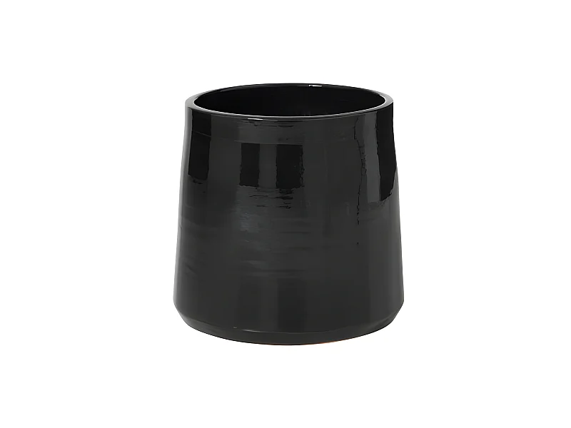 Cache Pot en Céramique "Tolga" 28cm Noir