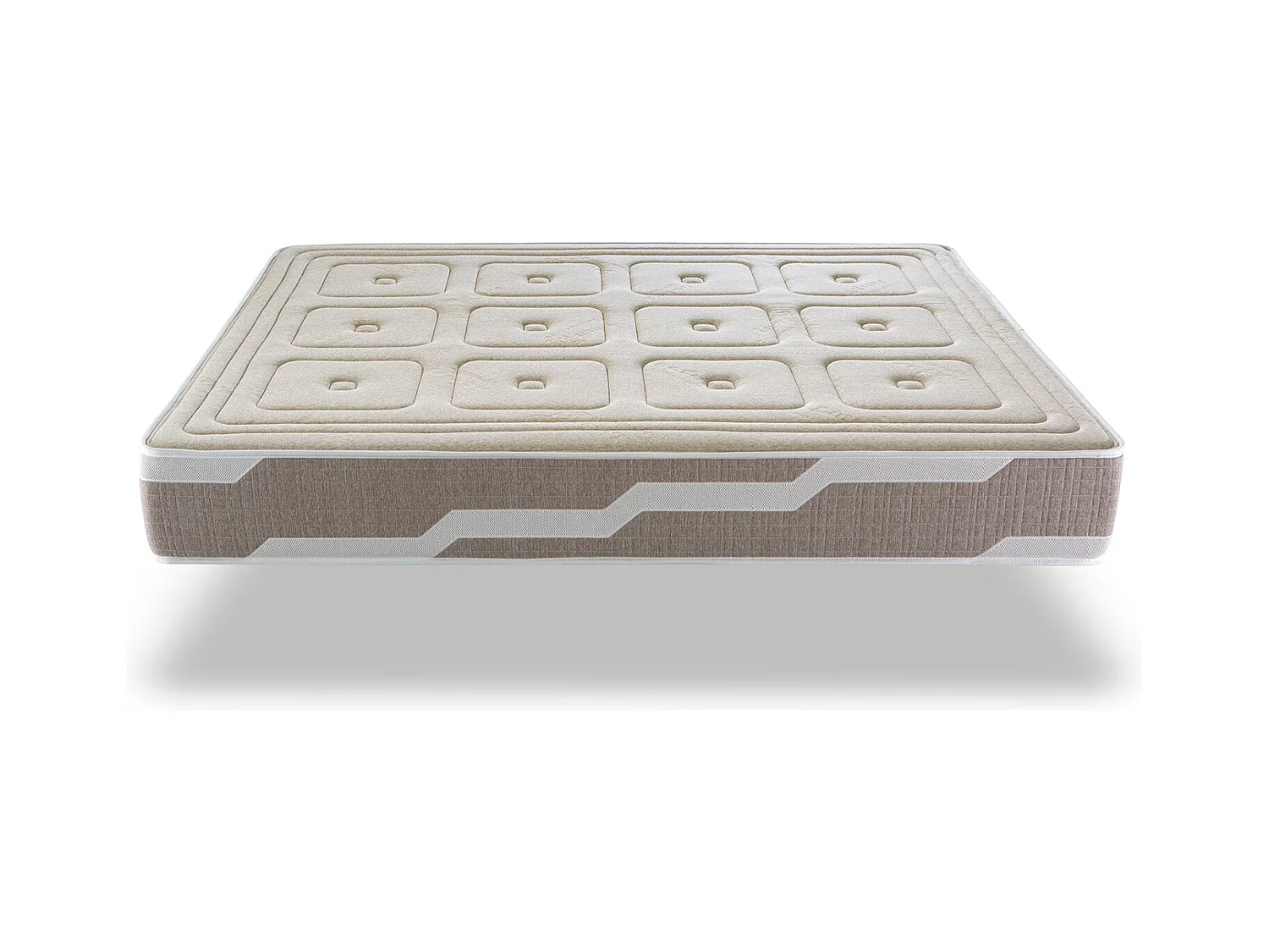 Matelas naturel 90X200 ORGANIC NATURA, Épaisseur 25 CM 100% Coton et lin Fermeté 3/5 Moyenne