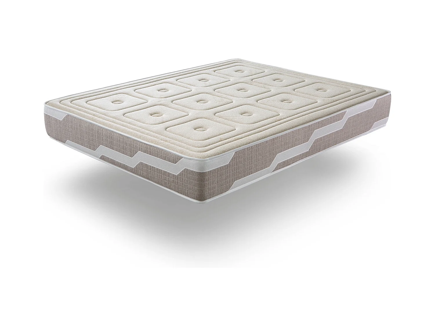 Matelas naturel 100X200 ORGANIC NATURA, Épaisseur 25 CM 100% Coton et lin Fermeté 3/5 Moyenne