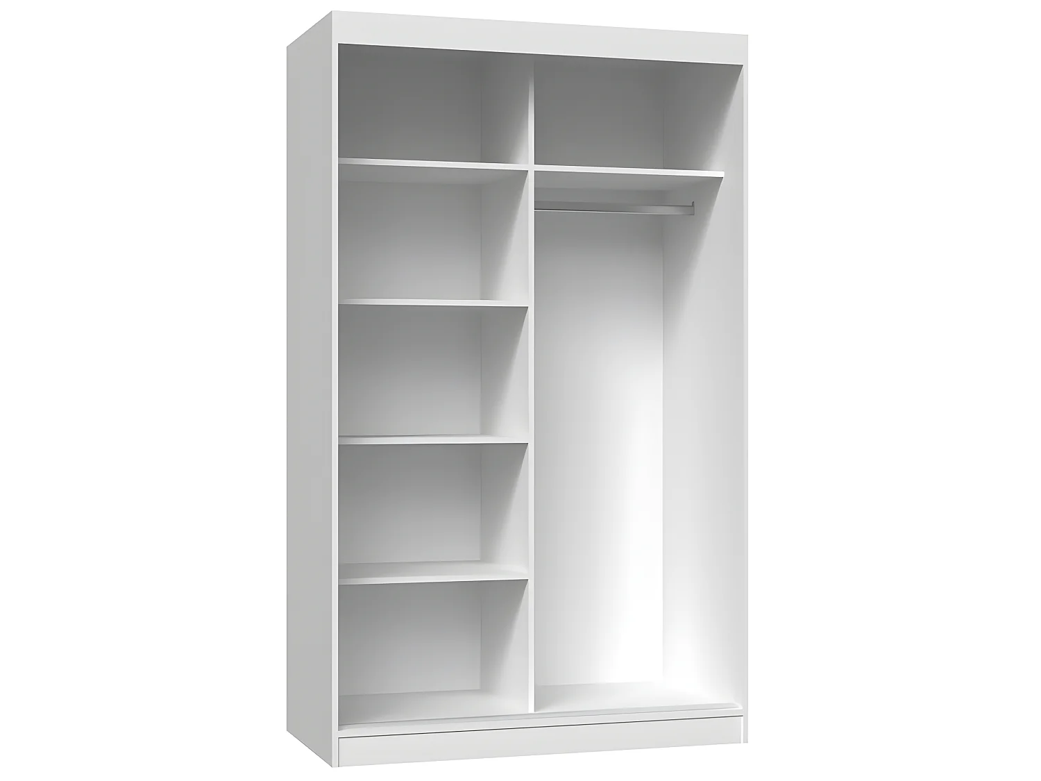 PAOLO - Schrank mit 2 Schiebetüren - 1 Spiegel - Breite 120 cm - 2-türiges Ankleidezimmer