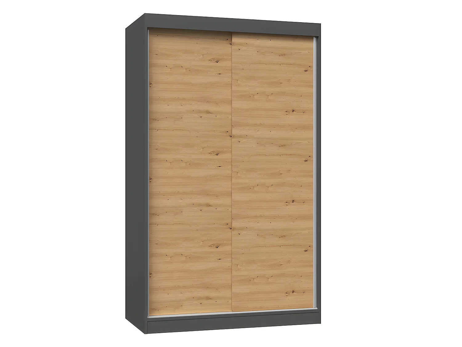 PAOLO - Armoire penderie à 2 portes coulissantes - Largeur 120 cm - Dressing de chambre 2 portes
