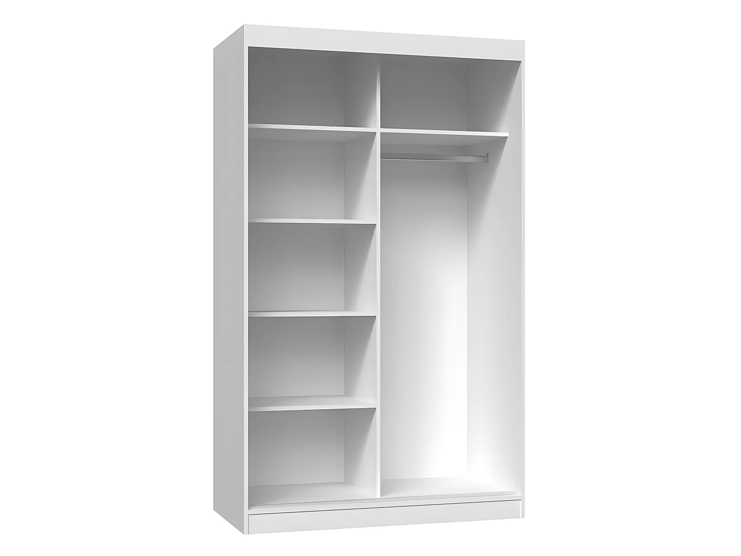 PAOLO - Armoire penderie à 2 portes coulissantes - Largeur 120 cm - Dressing de chambre 2 portes