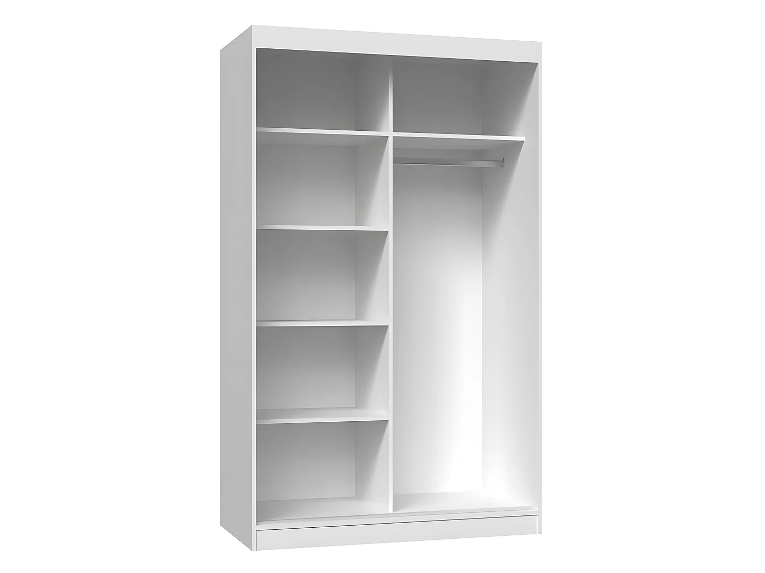 PAOLO - Armoire à 2 portes coulissantes - 2 miroirs - L. 120 cm - Dressing de chambre 2 portes
