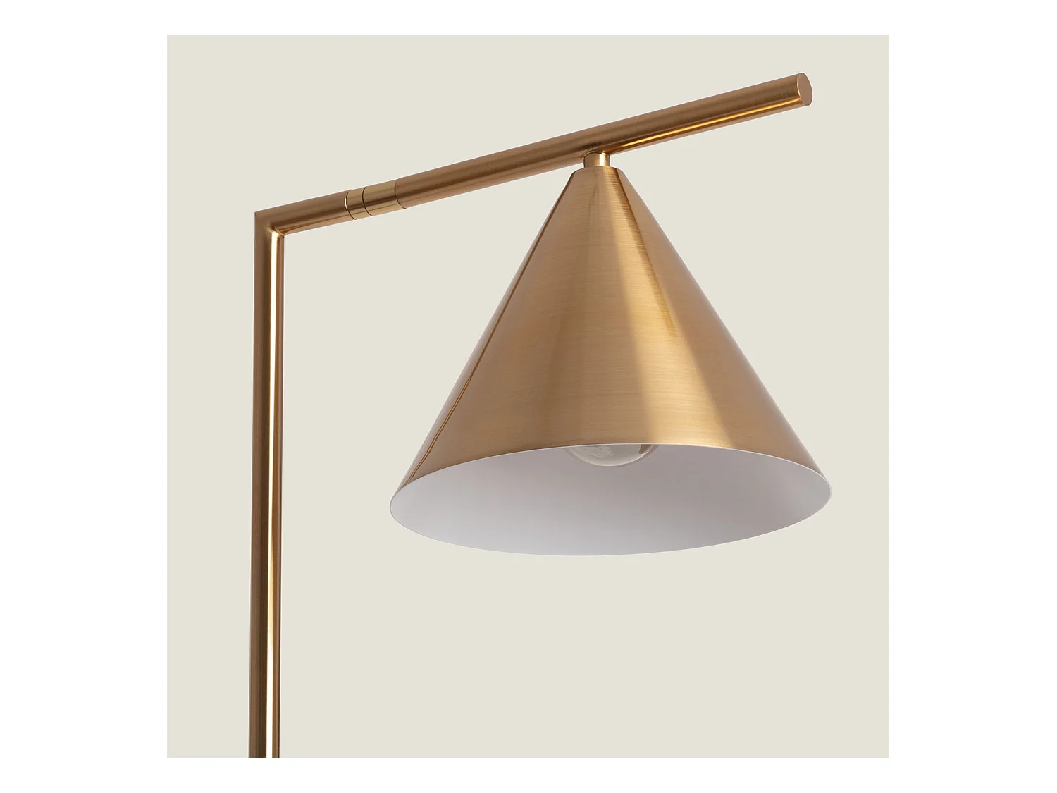 Lampadaire Marbre et Métal Tinos Doré