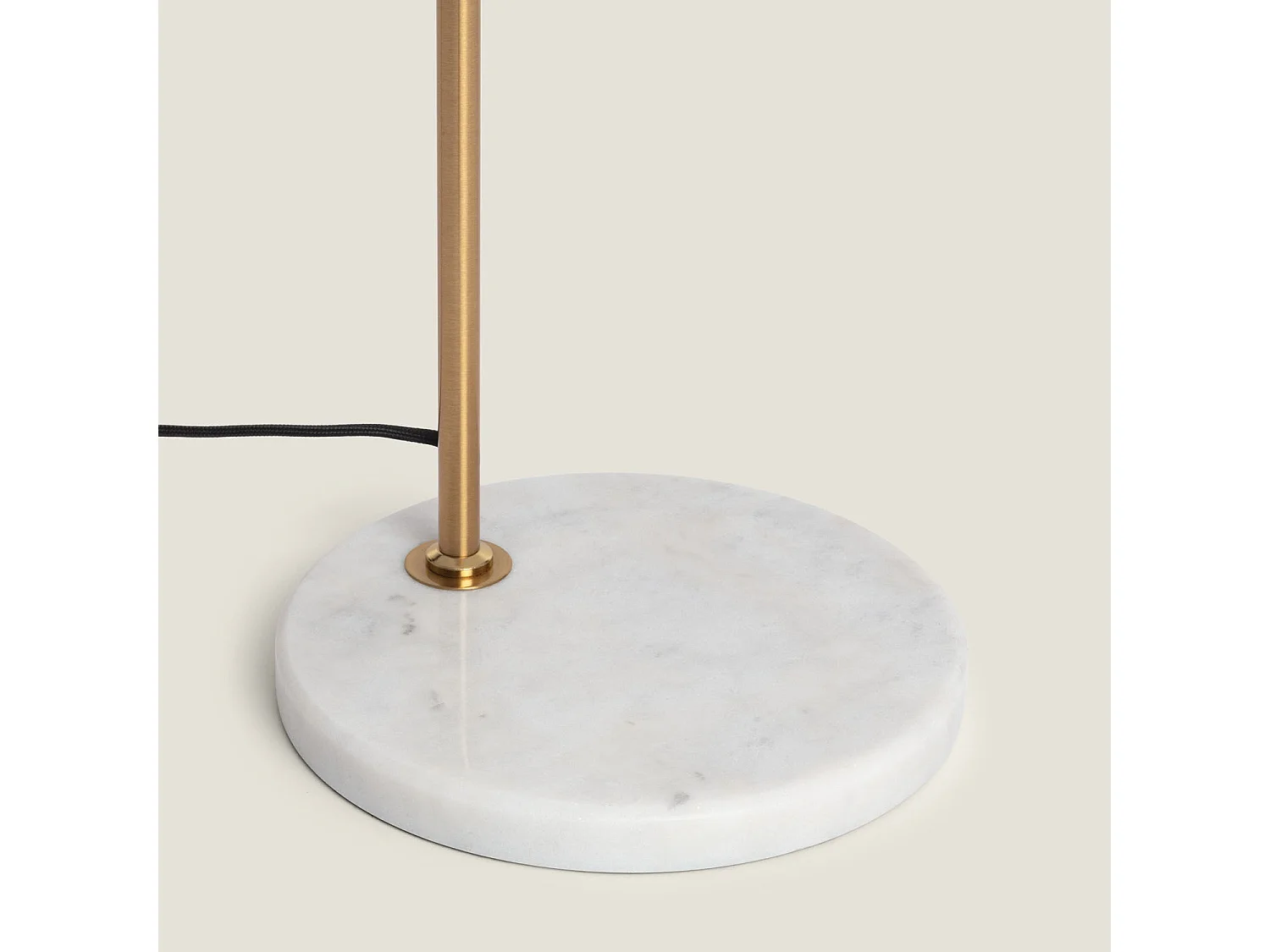 Lampadaire Marbre et Métal Tinos Doré