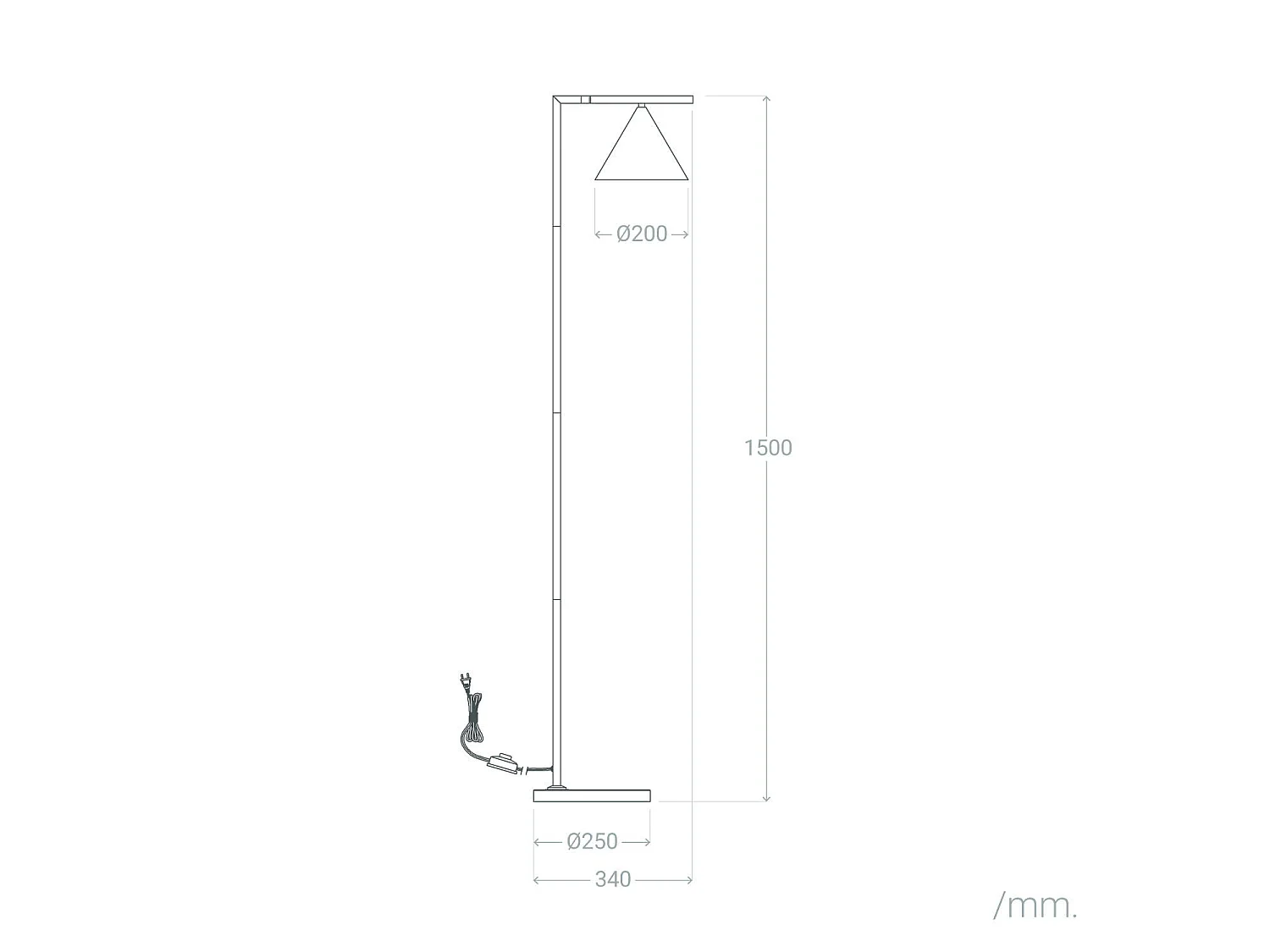 Lampada da Terra in Marmo e Metallo Tinos Oro