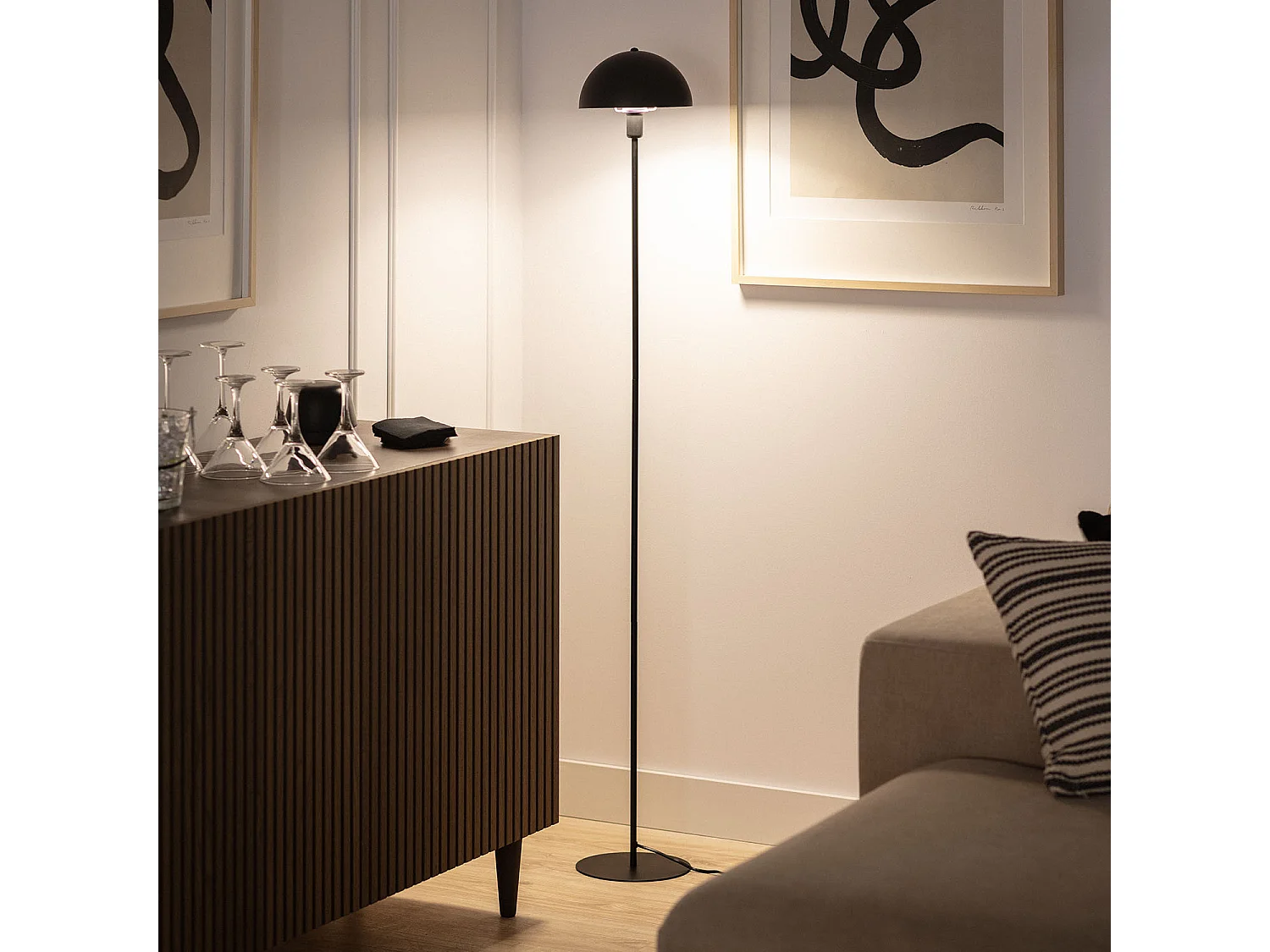 Lampadaire Métal Madow  Noir