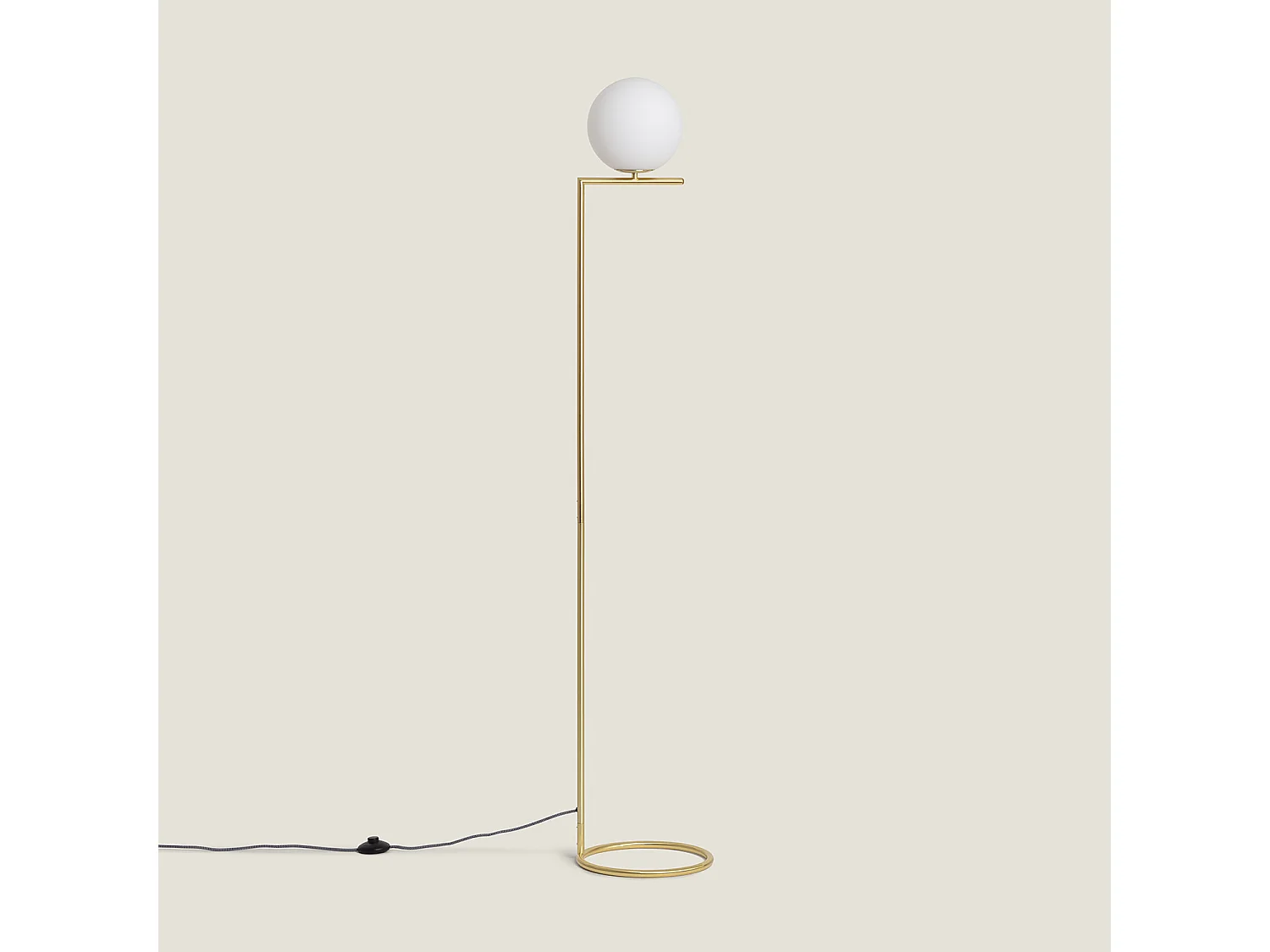 Lampada da Terra Metallo e Vetro Moonlight Oro