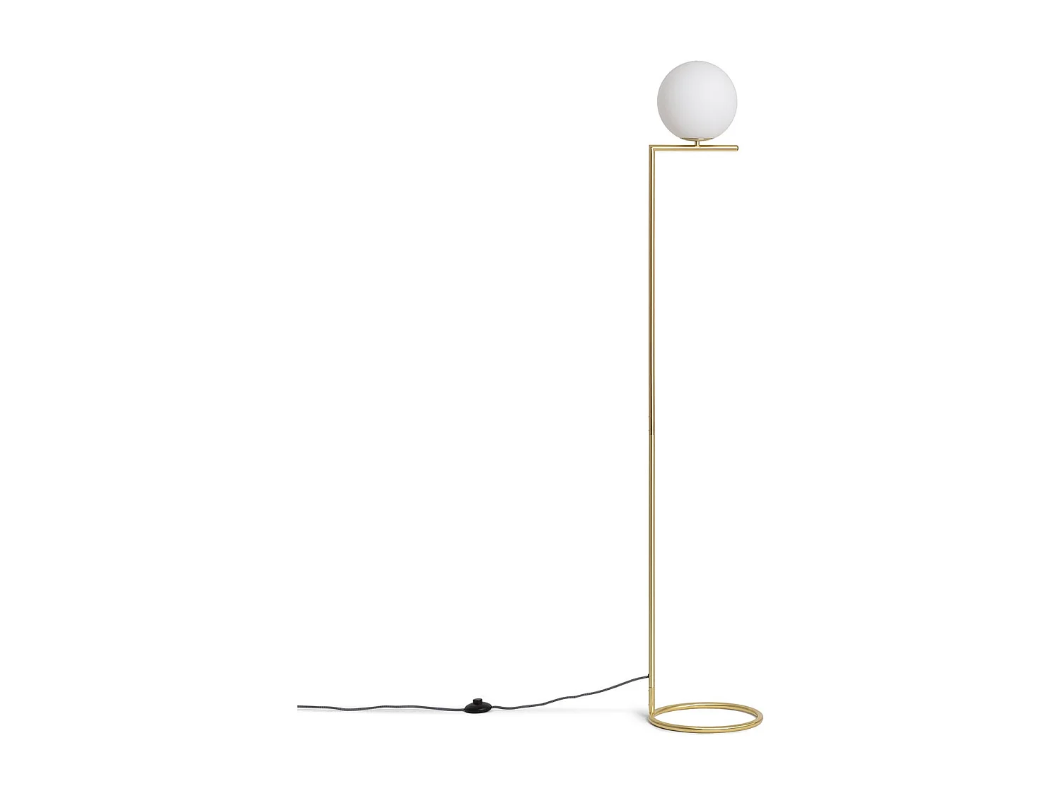 Lampada da Terra Metallo e Vetro Moonlight Oro