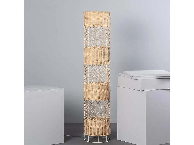 Lámpara de Pie Ratán Rubra Natural