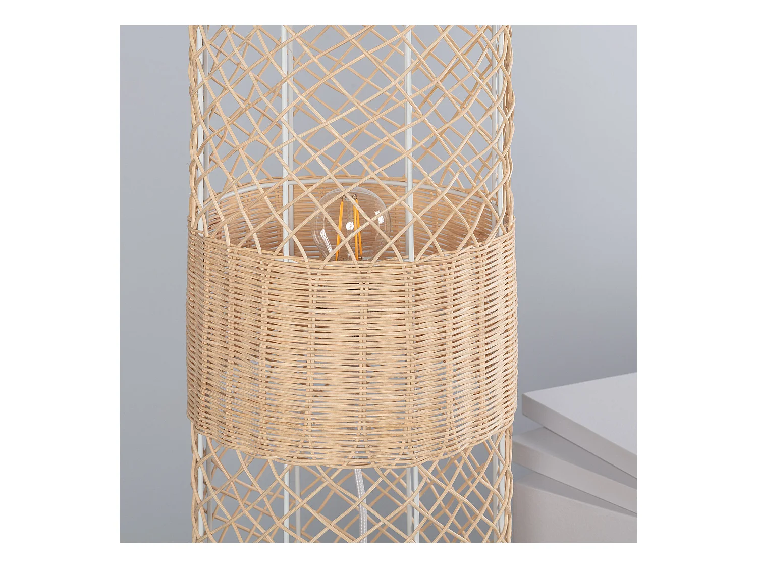Lampada da Terra in Rattan Rubra Naturale