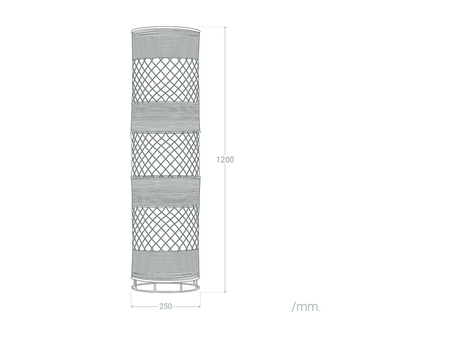 Lampadaire Rotin Rubra  Naturel