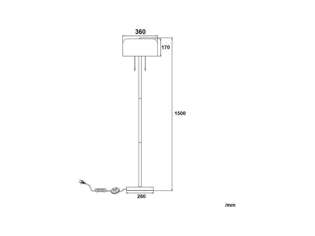 Lámpara de Pie Bedourie Negro