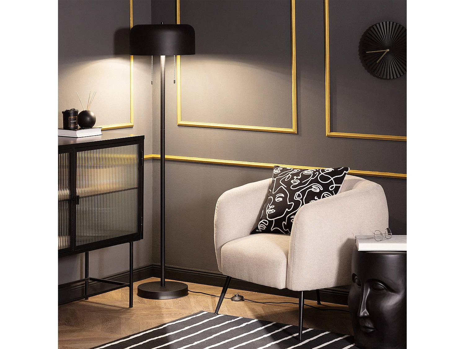 Lampadaire Bedourie Noir