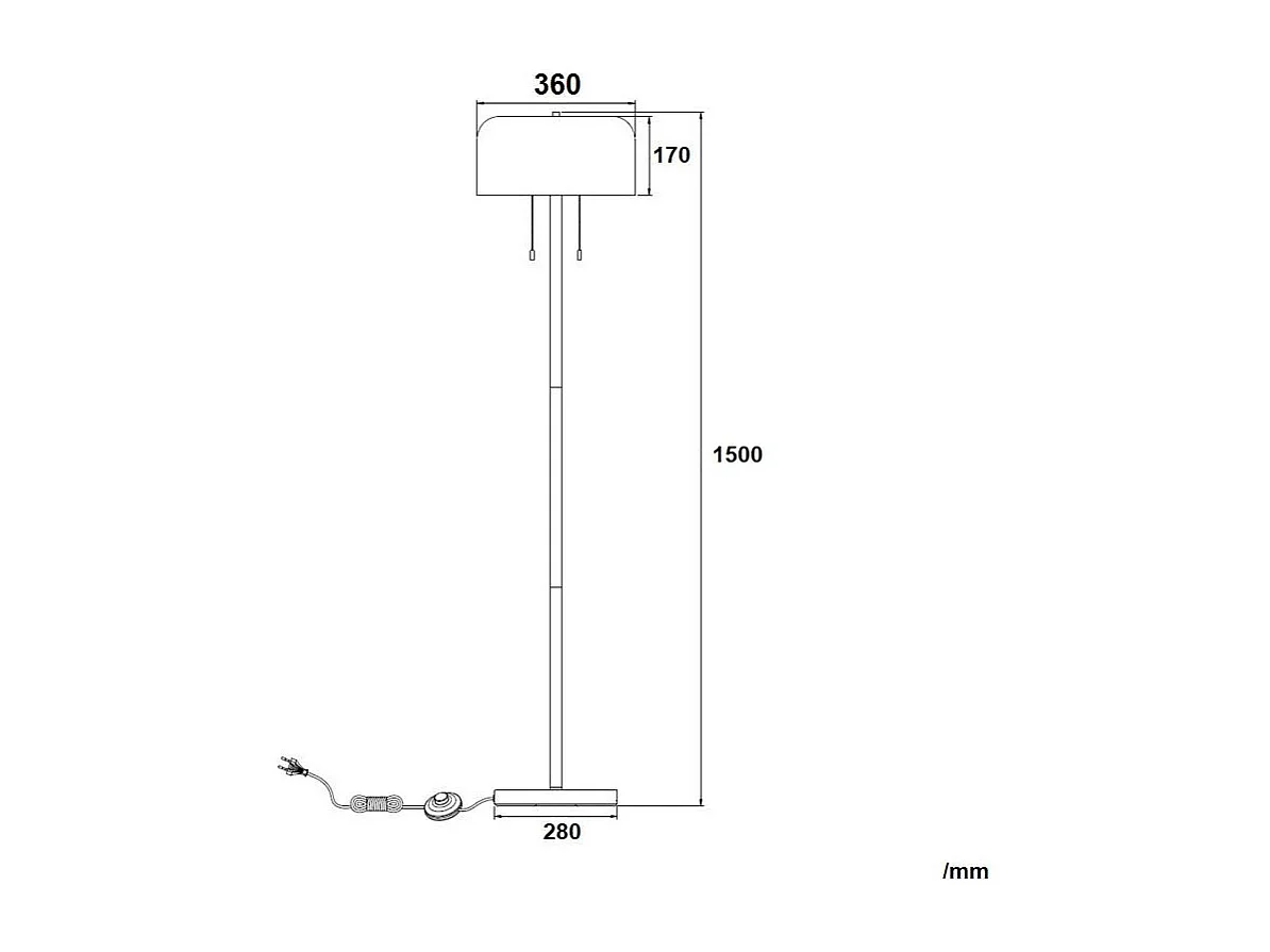 Lampadaire Bedourie Noir