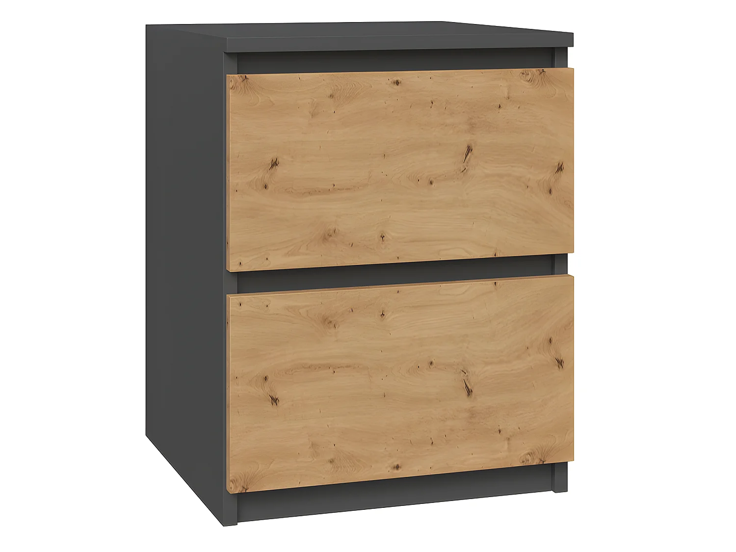 VENICE - Comodino in stile moderno - 40x40x52 - Comodino con 2 cassetti - Arredo camera da letto