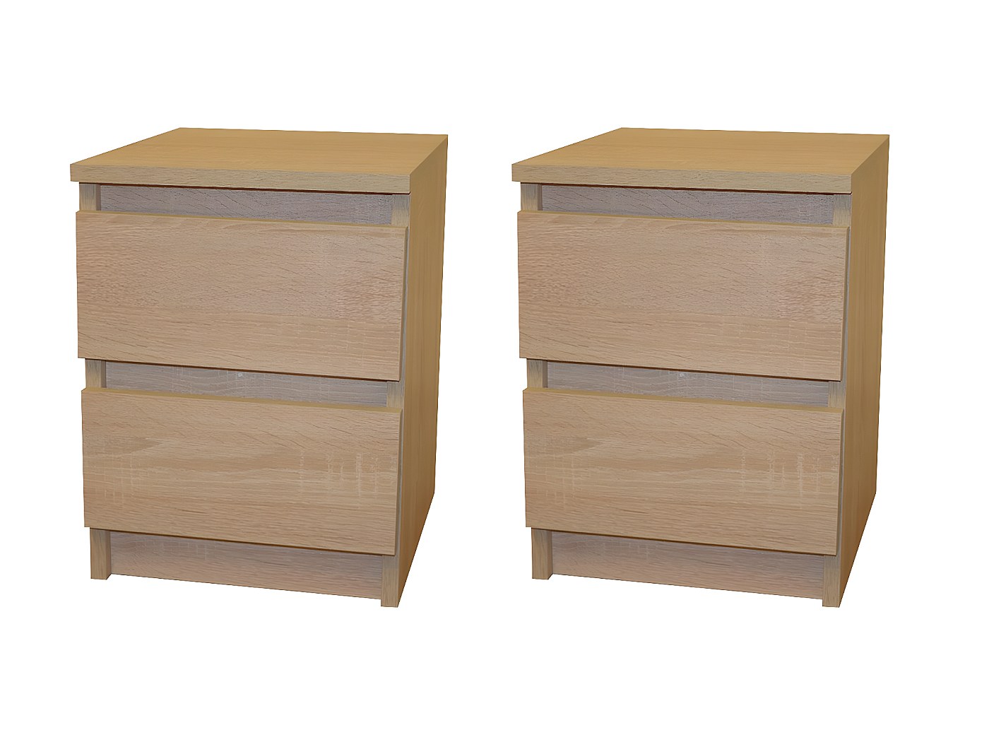 Ingone Table De Chevet Lot De 2 Table De Nuit Avec 2 Tiroirs Étagère De Rangeent Pour Chabre