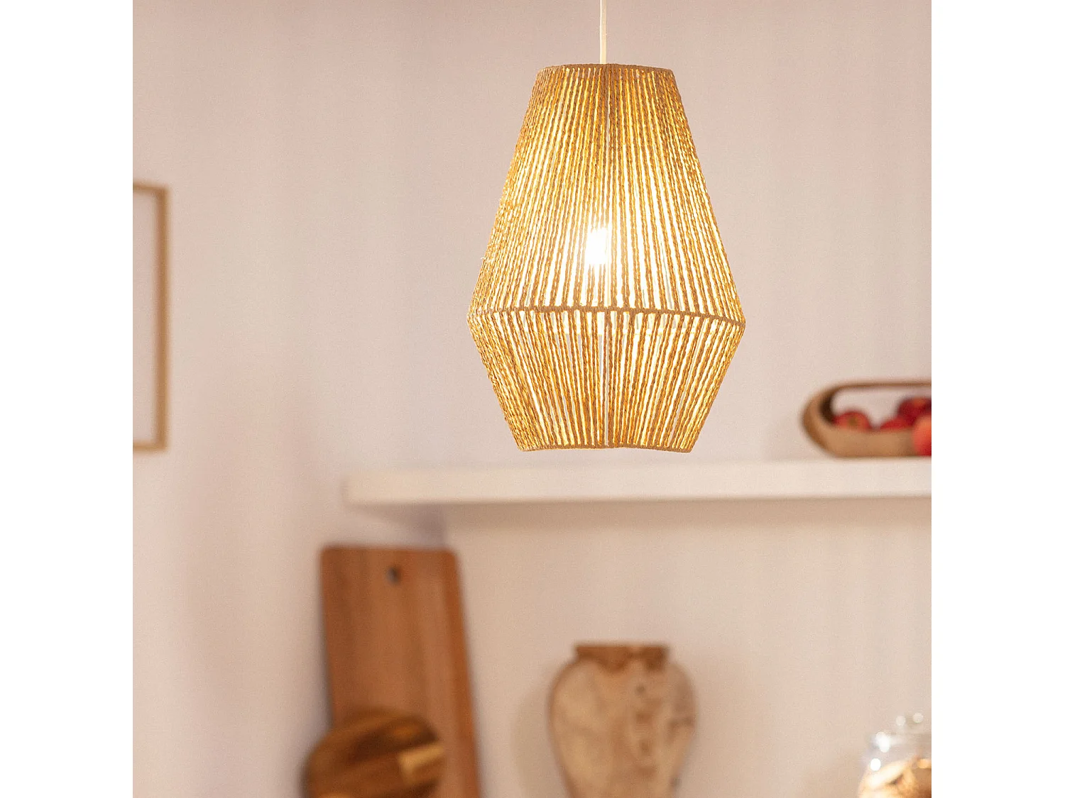 Suspension Papier Tressé Trilla Naturel