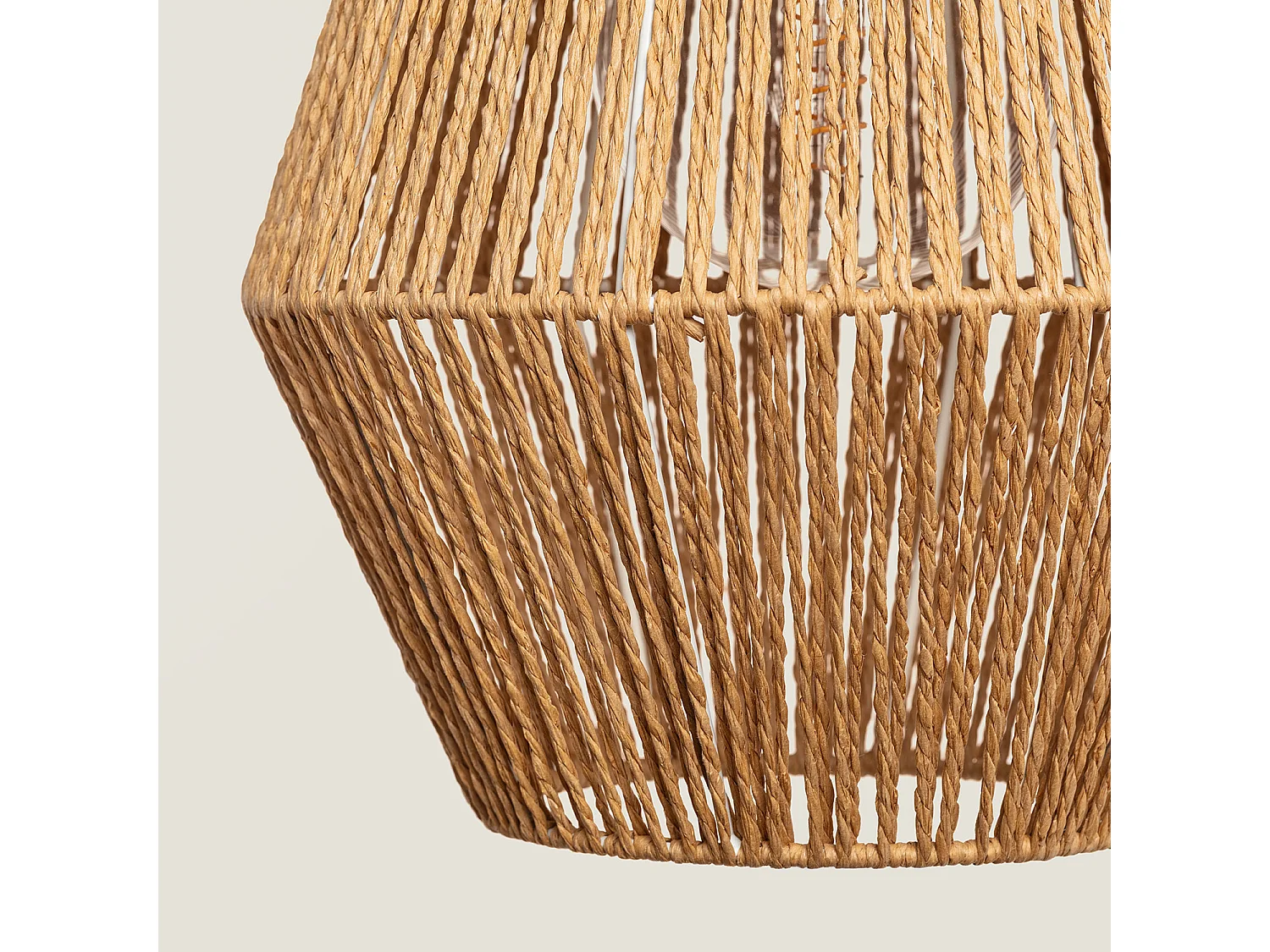 Lámpara Colgante de Papel Trenzado Trilla Natural