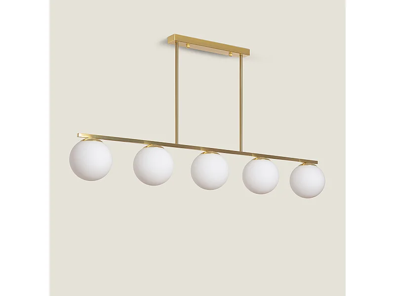 Lámpara de Techo Metal y Cristal Moonlight Boqor Dorado