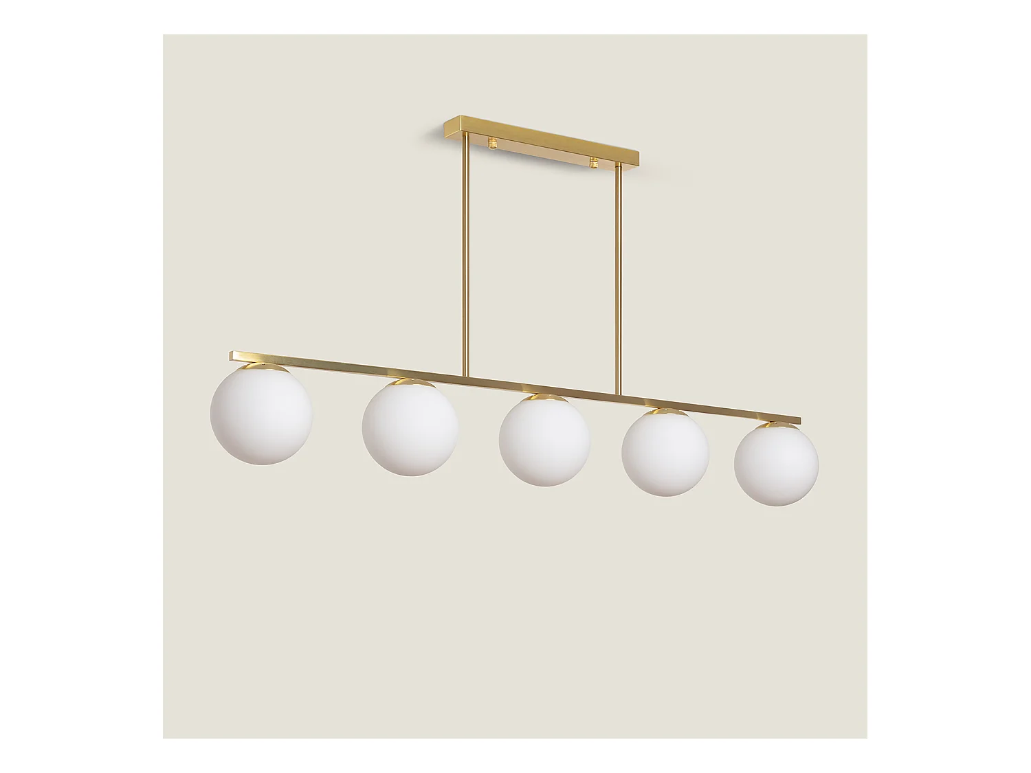 Lampada a Sospensione in Metallo e Vetro Boqor Oro