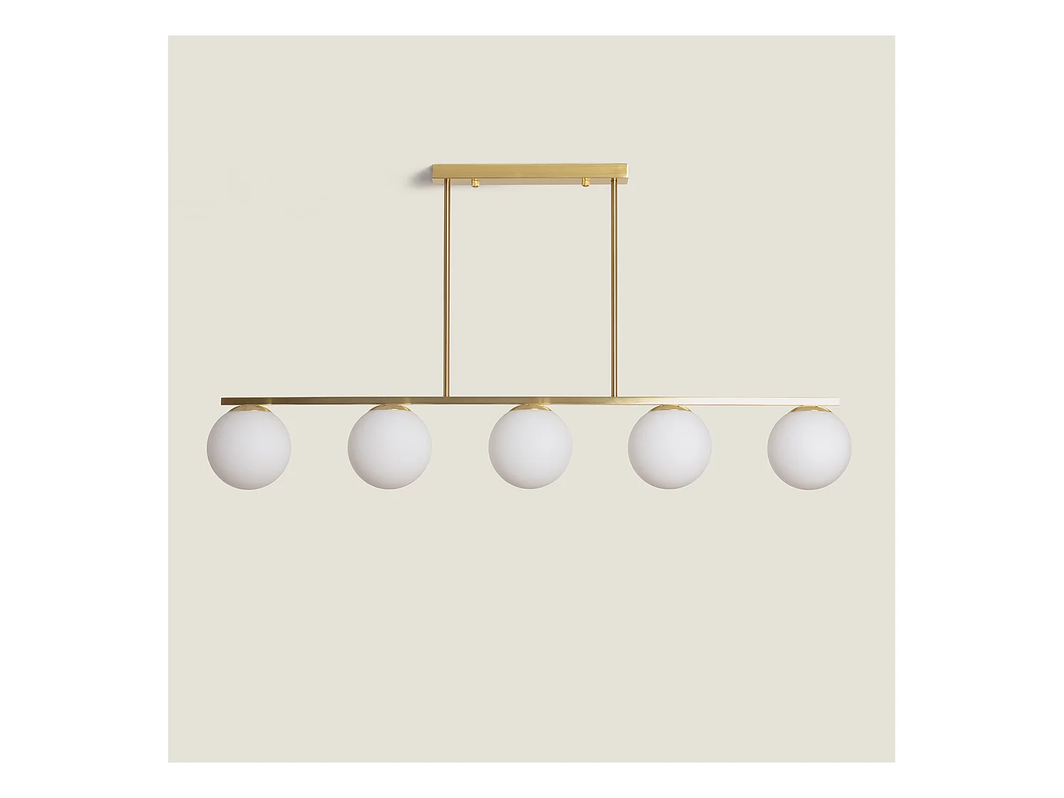 Lampada a Sospensione in Metallo e Vetro Boqor Oro