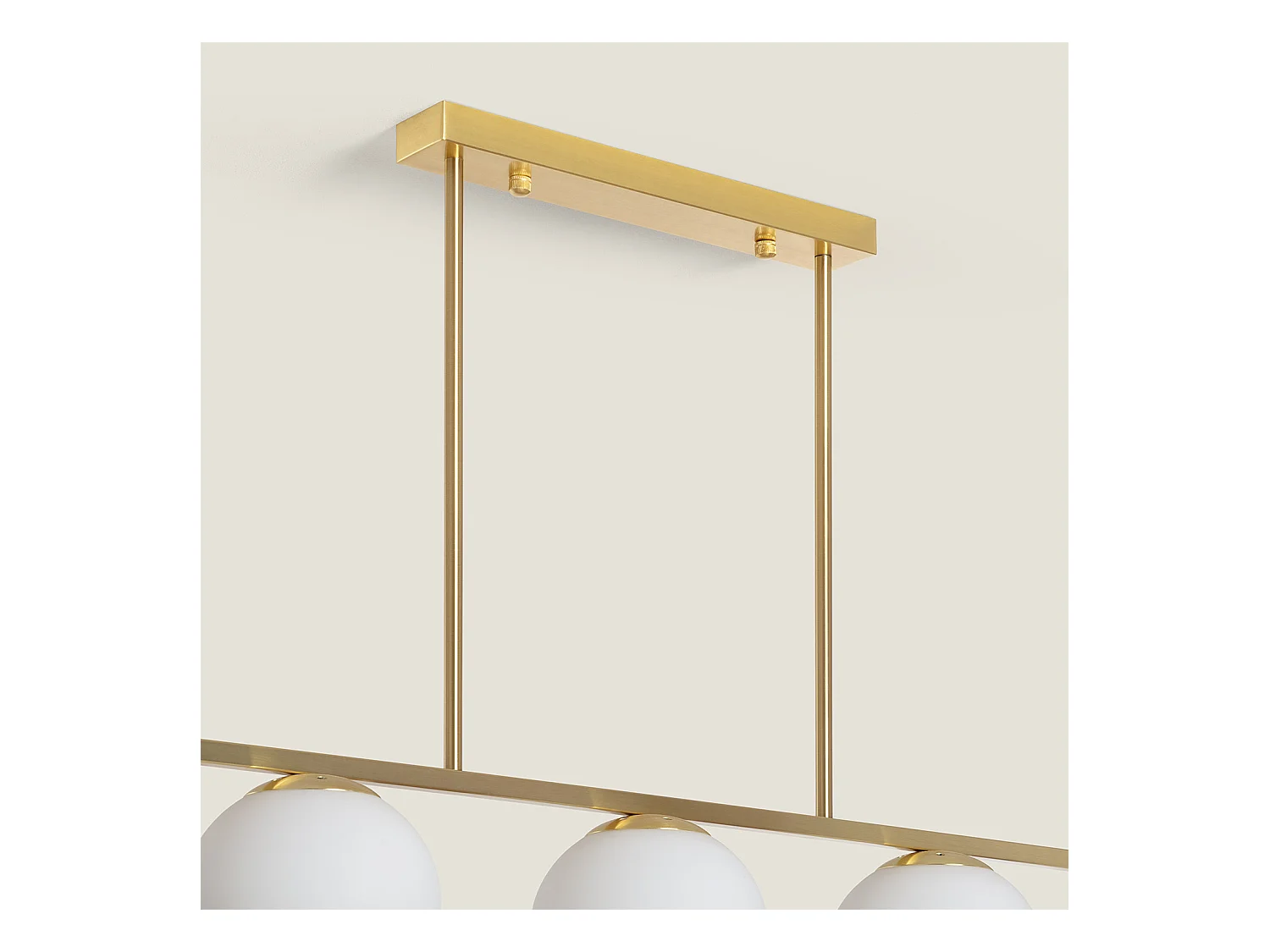 Lampada a Sospensione in Metallo e Vetro Boqor Oro