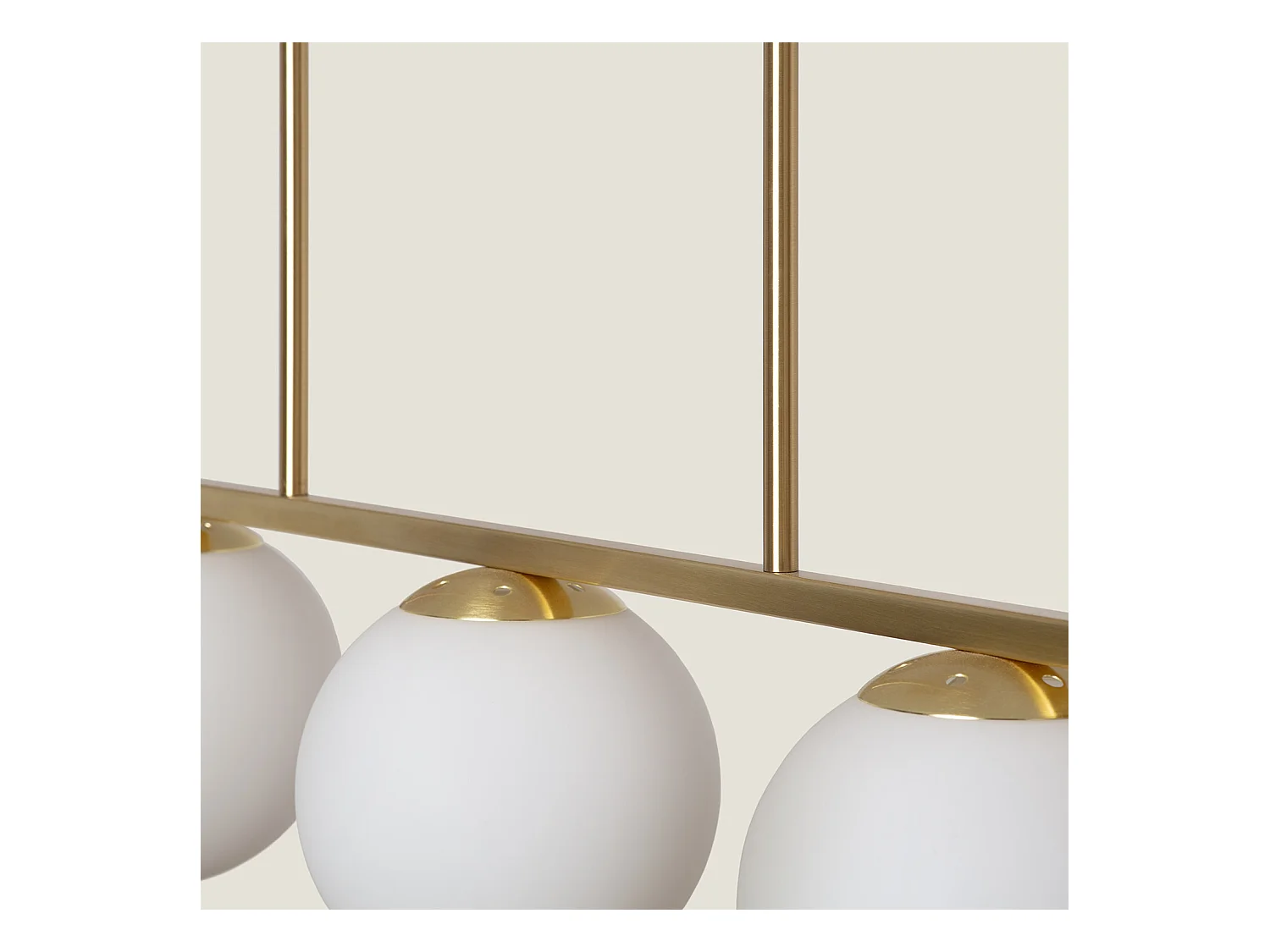 Lampada a Sospensione in Metallo e Vetro Boqor Oro