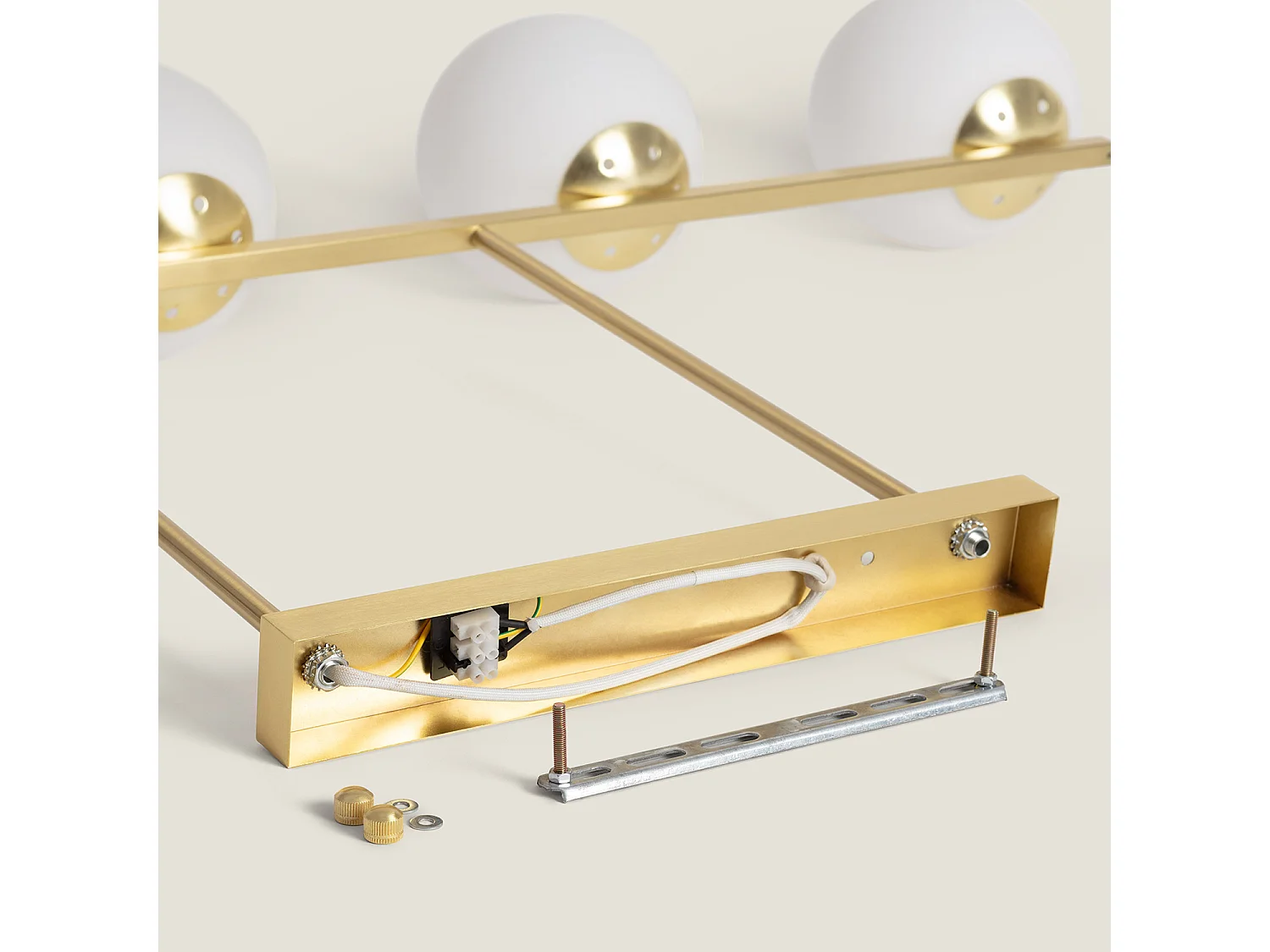 Suspension Métal et Verre Boqor  Doré