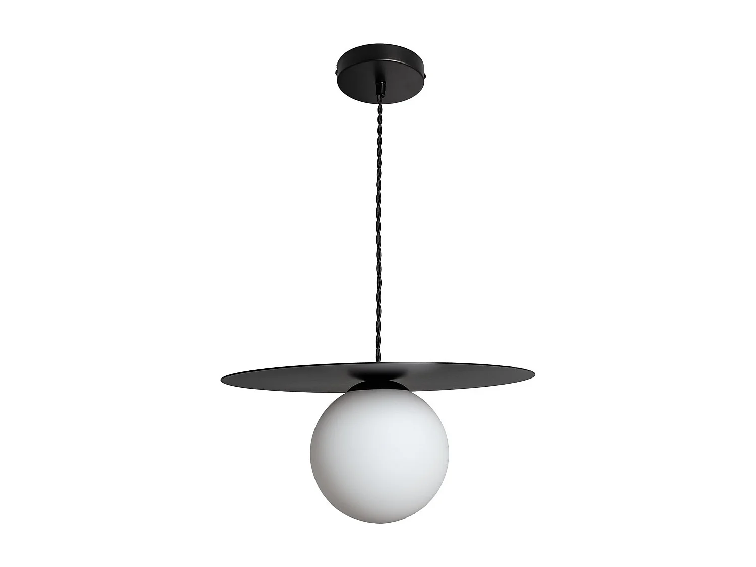 Lámpara Colgante Cristal y Metal Luminia Negro