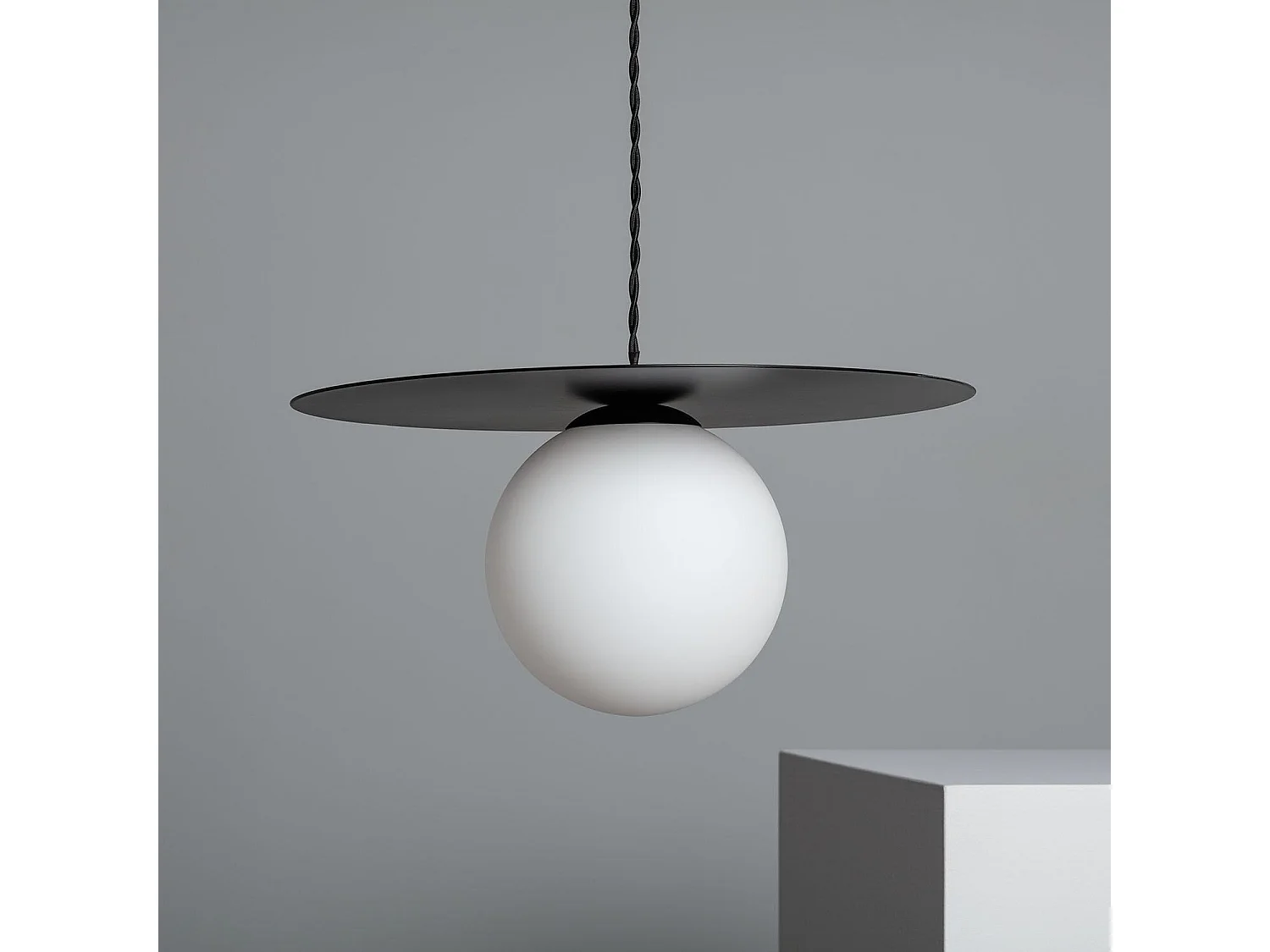 Lámpara Colgante Cristal y Metal Luminia Negro