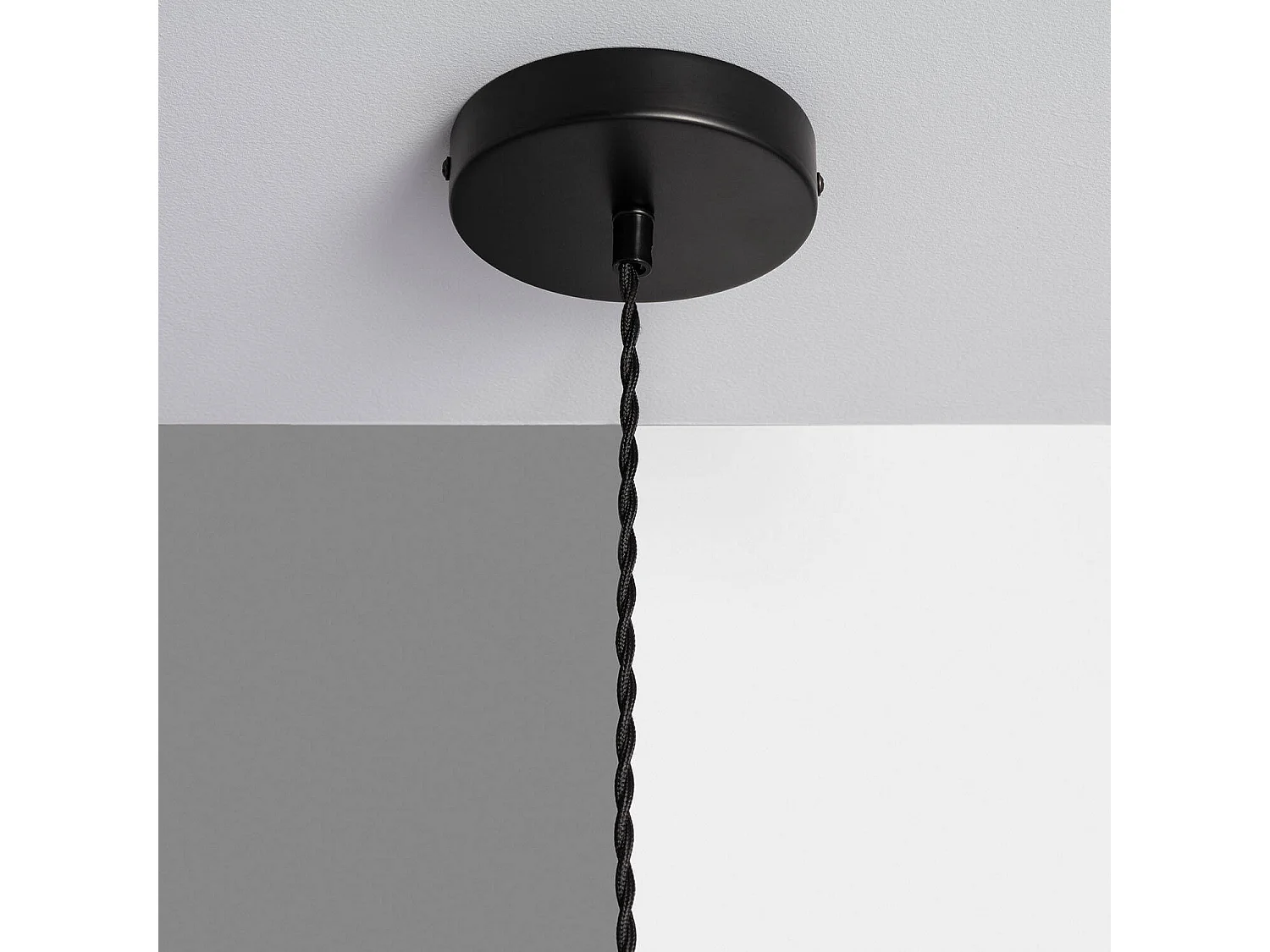 Lámpara Colgante Cristal y Metal Luminia Negro