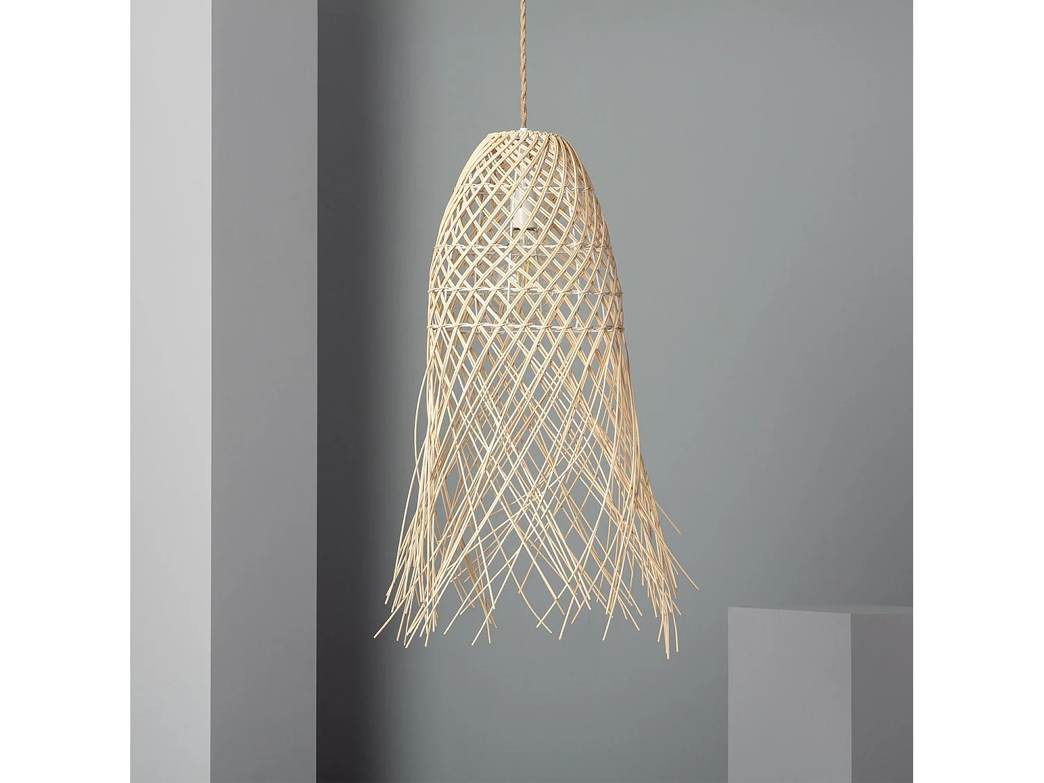 Suspension Rotin Majani Crème