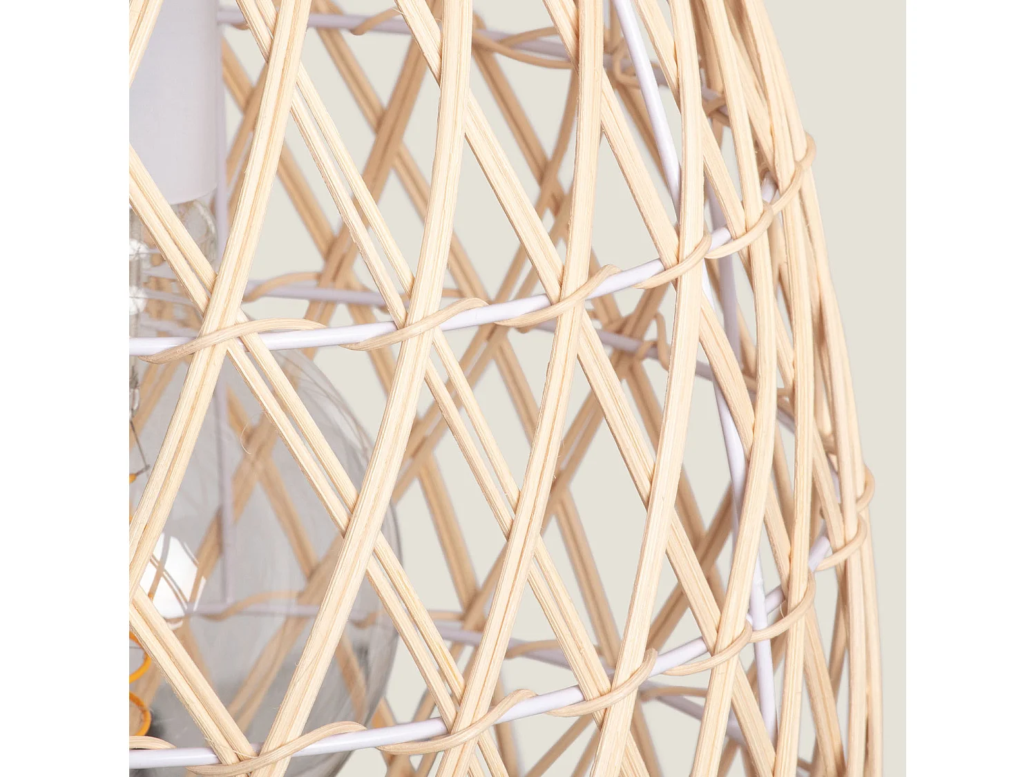 Suspension Rotin Majani Crème