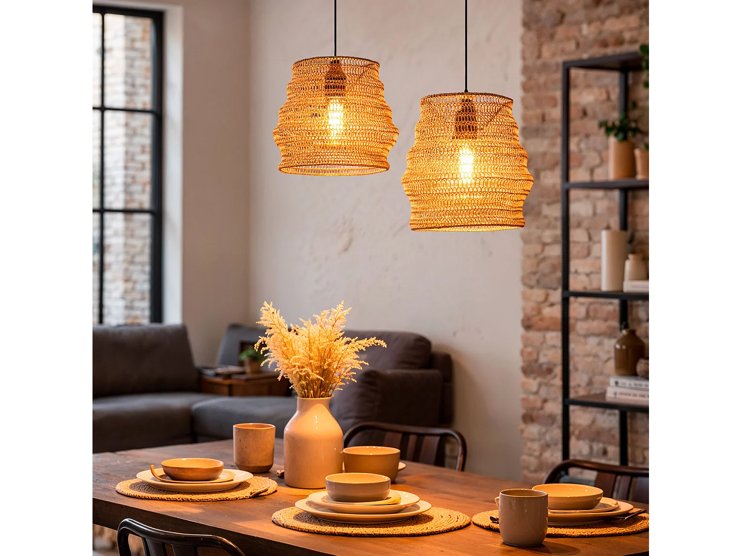 Suspension Métal Kimolos Doré