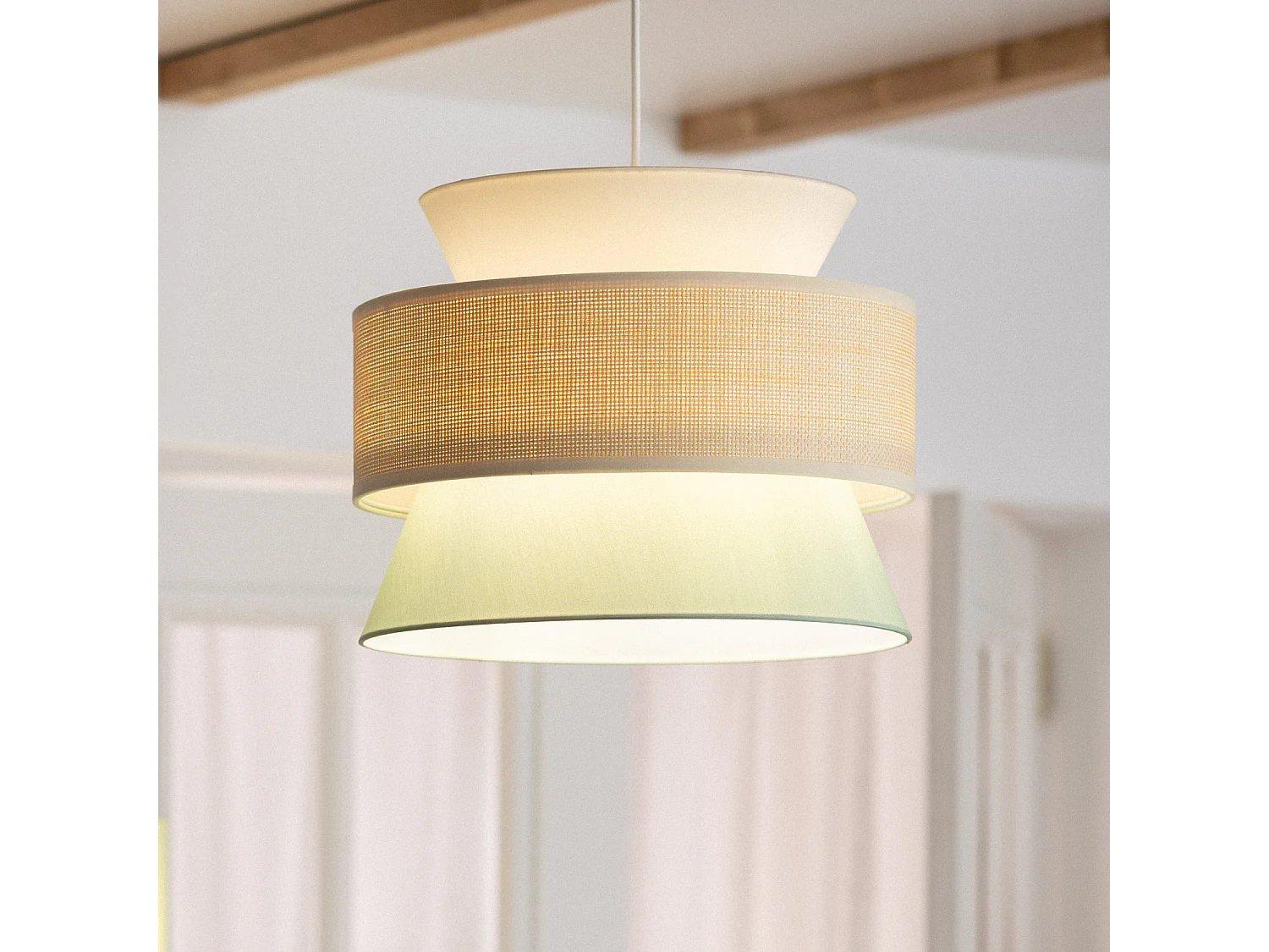 Suspension Tissu Chulu Rouge Framboise