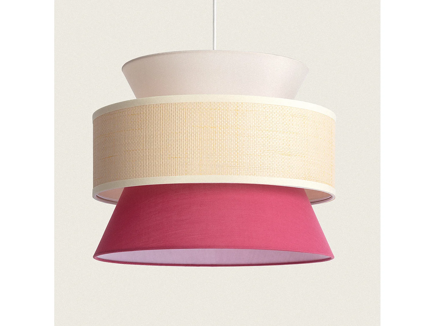 Suspension Tissu Chulu Rouge Framboise