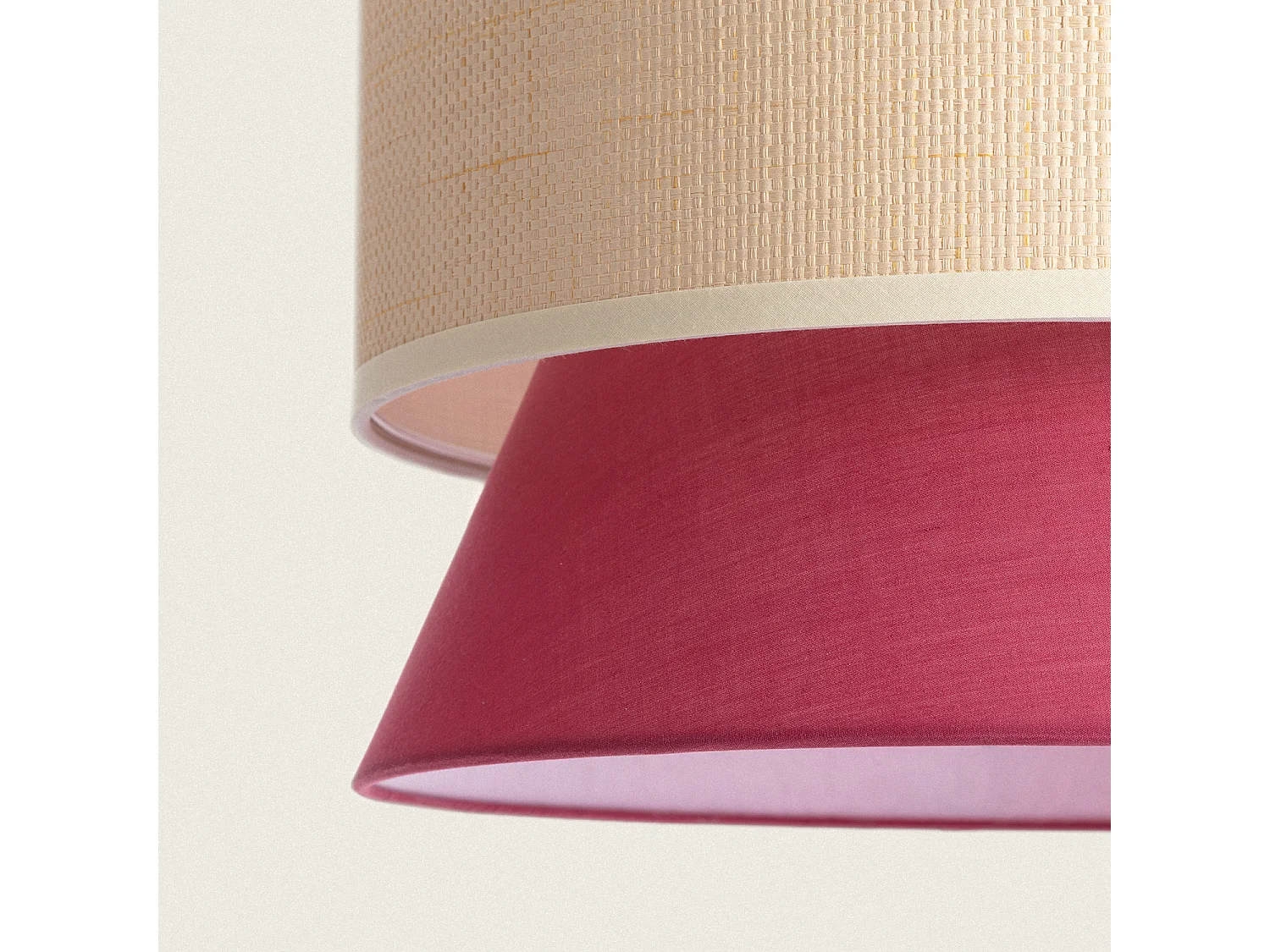 Suspension Tissu Chulu Rouge Framboise