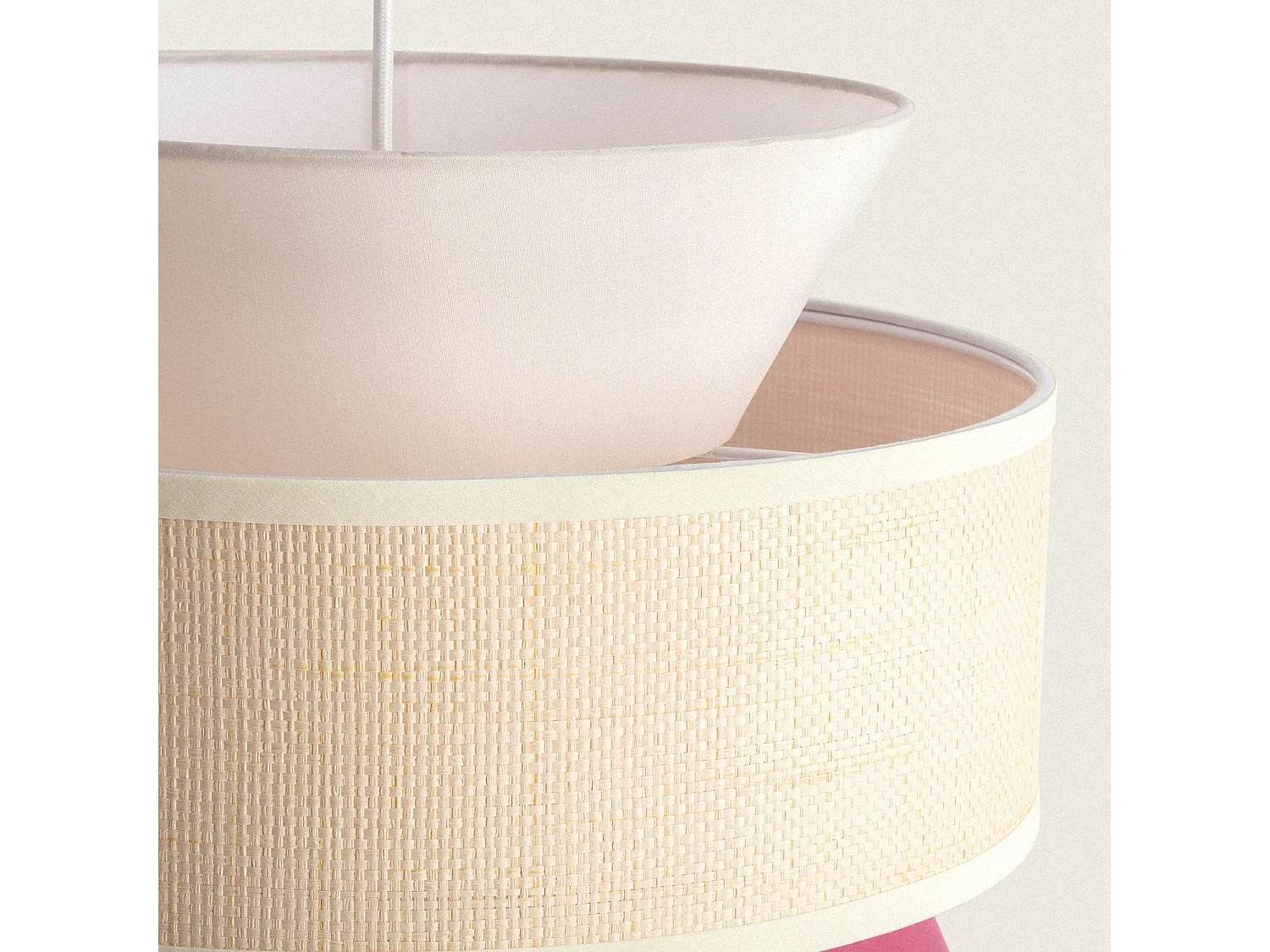 Suspension Tissu Chulu Rouge Framboise