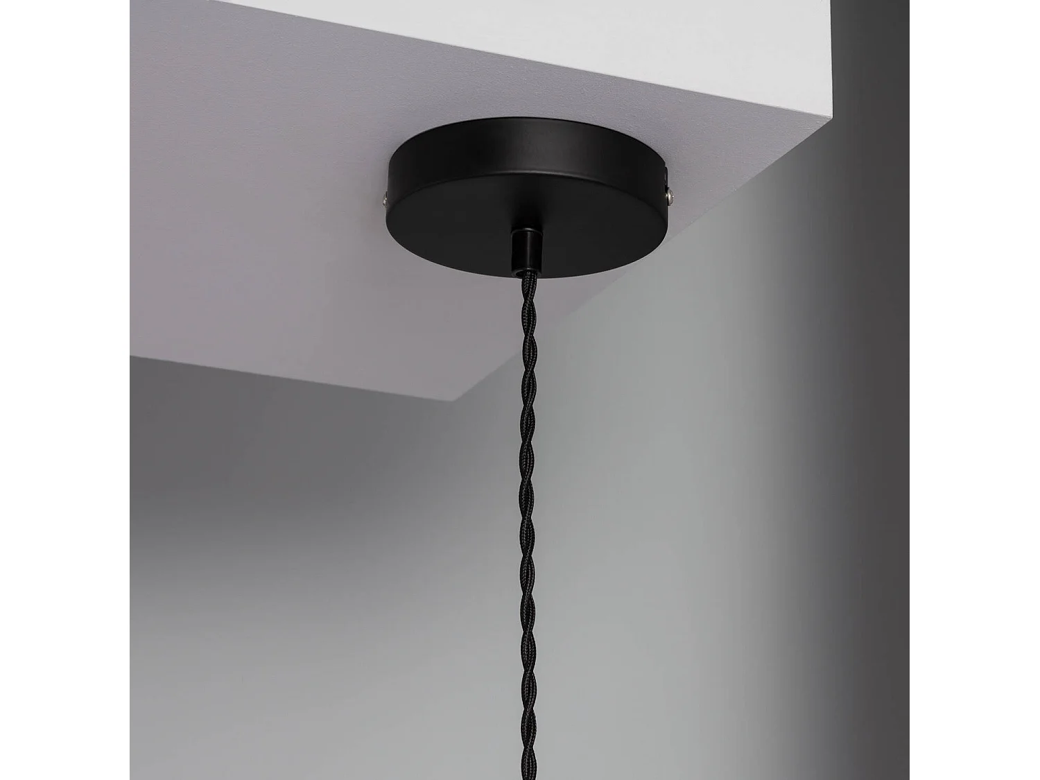 Lampada a Sospensione in Velluto Trompa Arancione