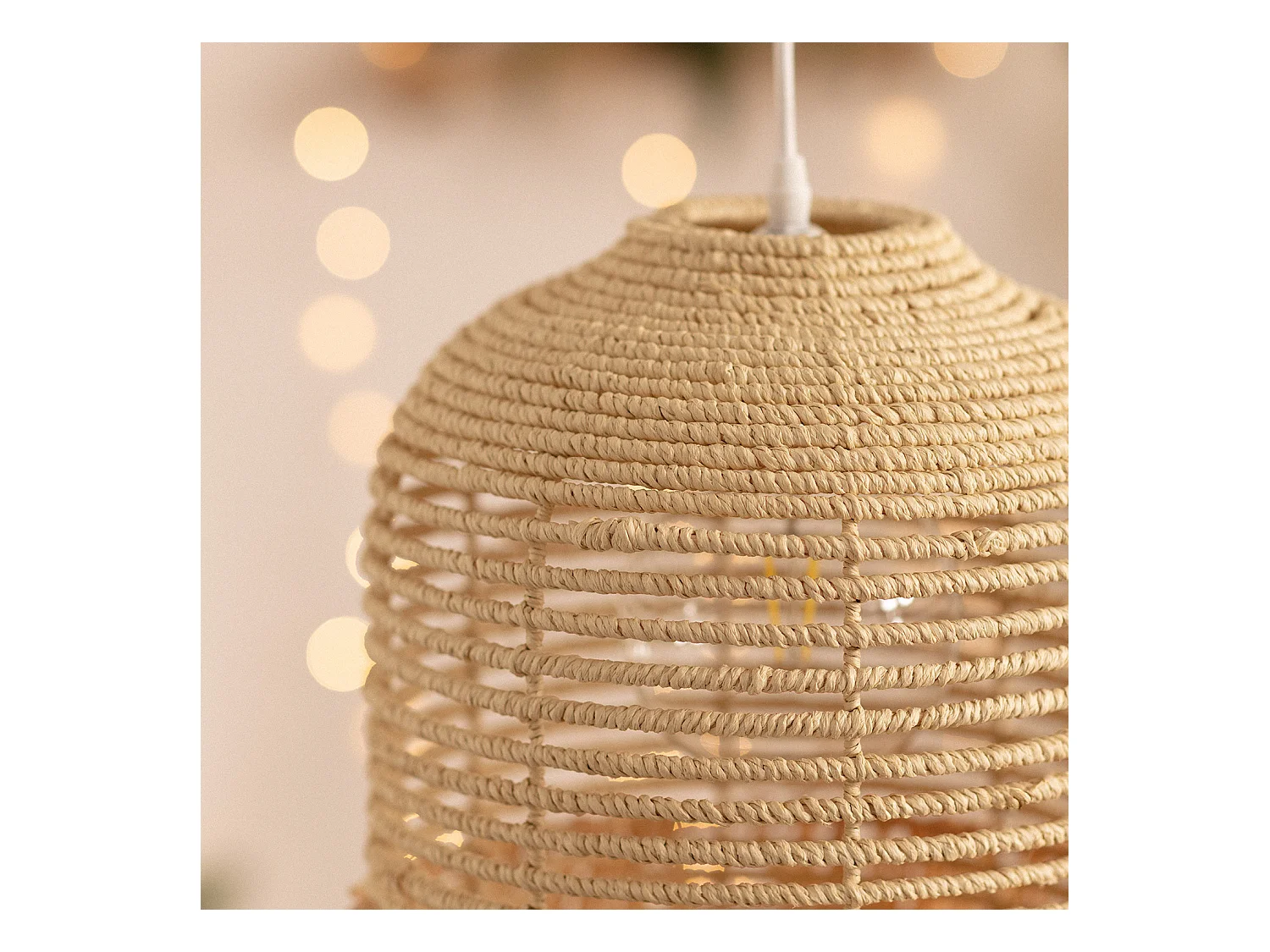 Lampada a Sospensione Fibre Naturali Kofia Naturale