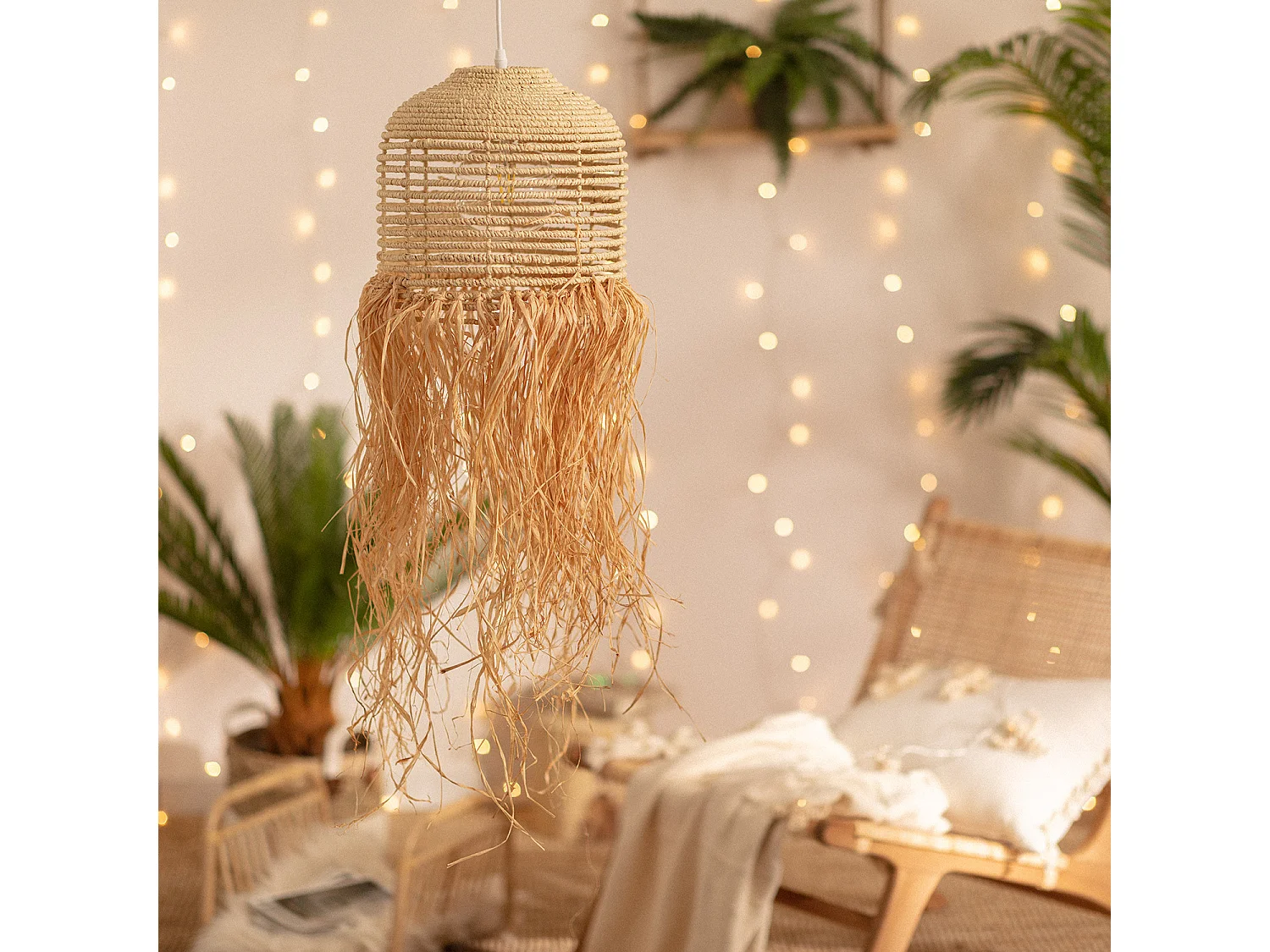 Suspension Fibres Naturelles Kofia Naturel