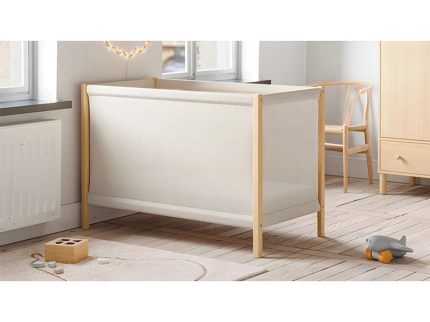 Lit bébé 60x120 Tela - Bois de chêne