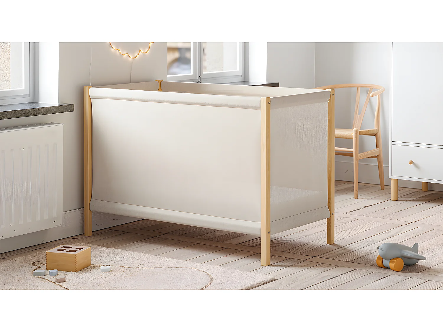 Lit bébé 60x120 Tela - Bois de chêne