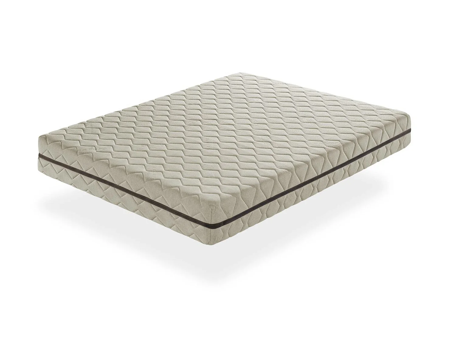Matelas naturel ressorts ensaches 160X200 ORGANIC FLORA, Épaisseur 25 CM, 100% Coton et lin, Dehoussable