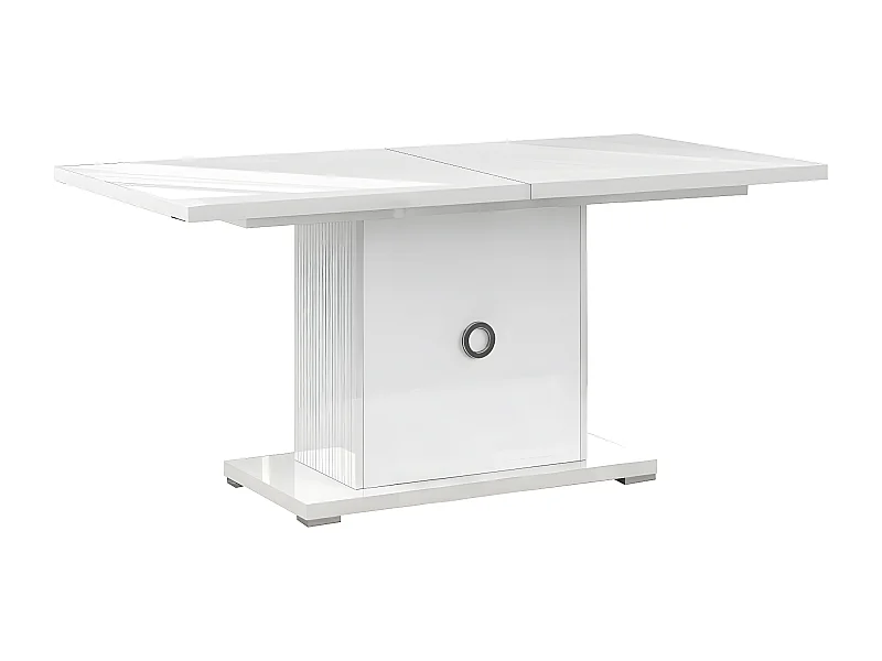 MARIKA - Table Repas Allongeable 160-200cm Laquée Blanche