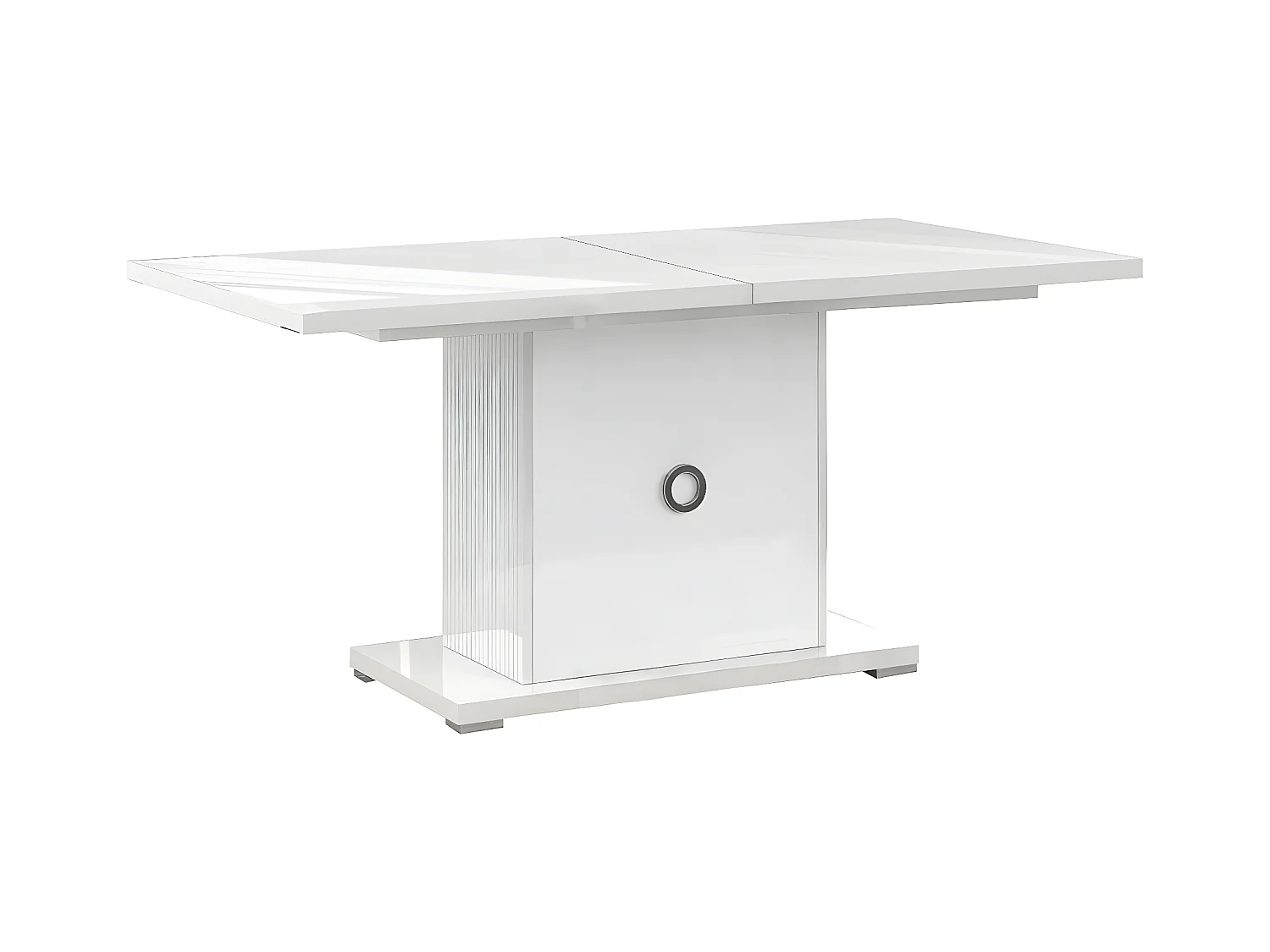 MARIKA - Table Repas Allongeable 160-200cm Laquée Blanche