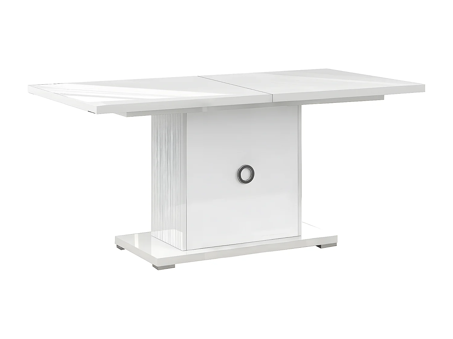 MARIKA - Table Repas Allongeable 160-200cm Laquée Blanche
