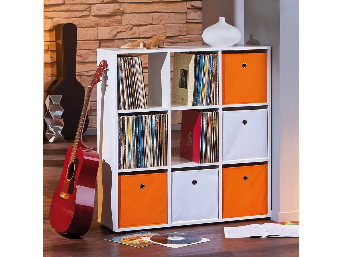 TEO - Meuble de Rangement Etagère 9 Compartiments